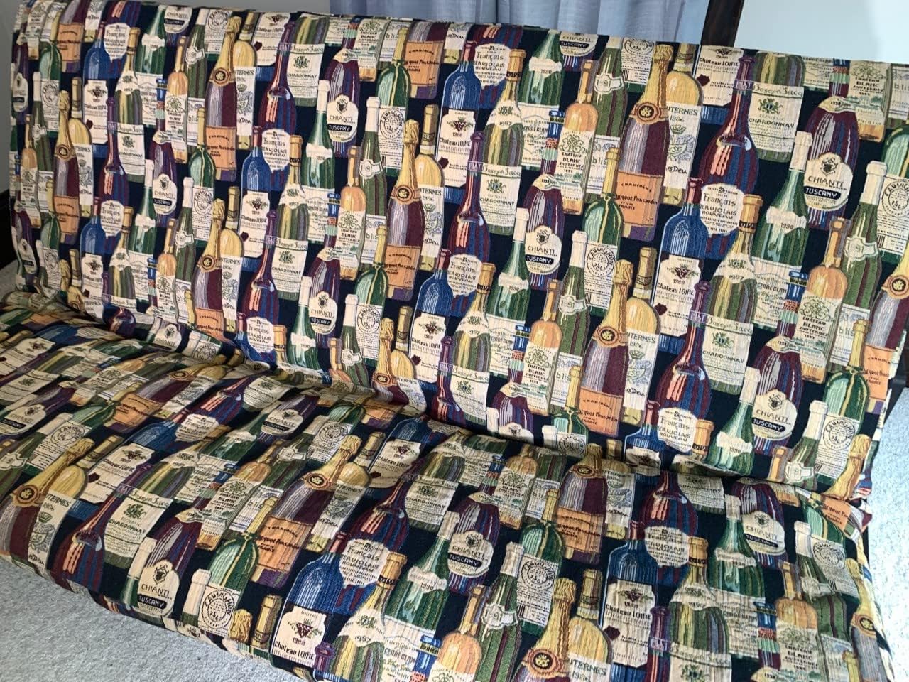 Futon Cover Only Full Size Fits 6 to 8 Inch Mattress Premium Thick Tapestry Hidden Zipper (Full)