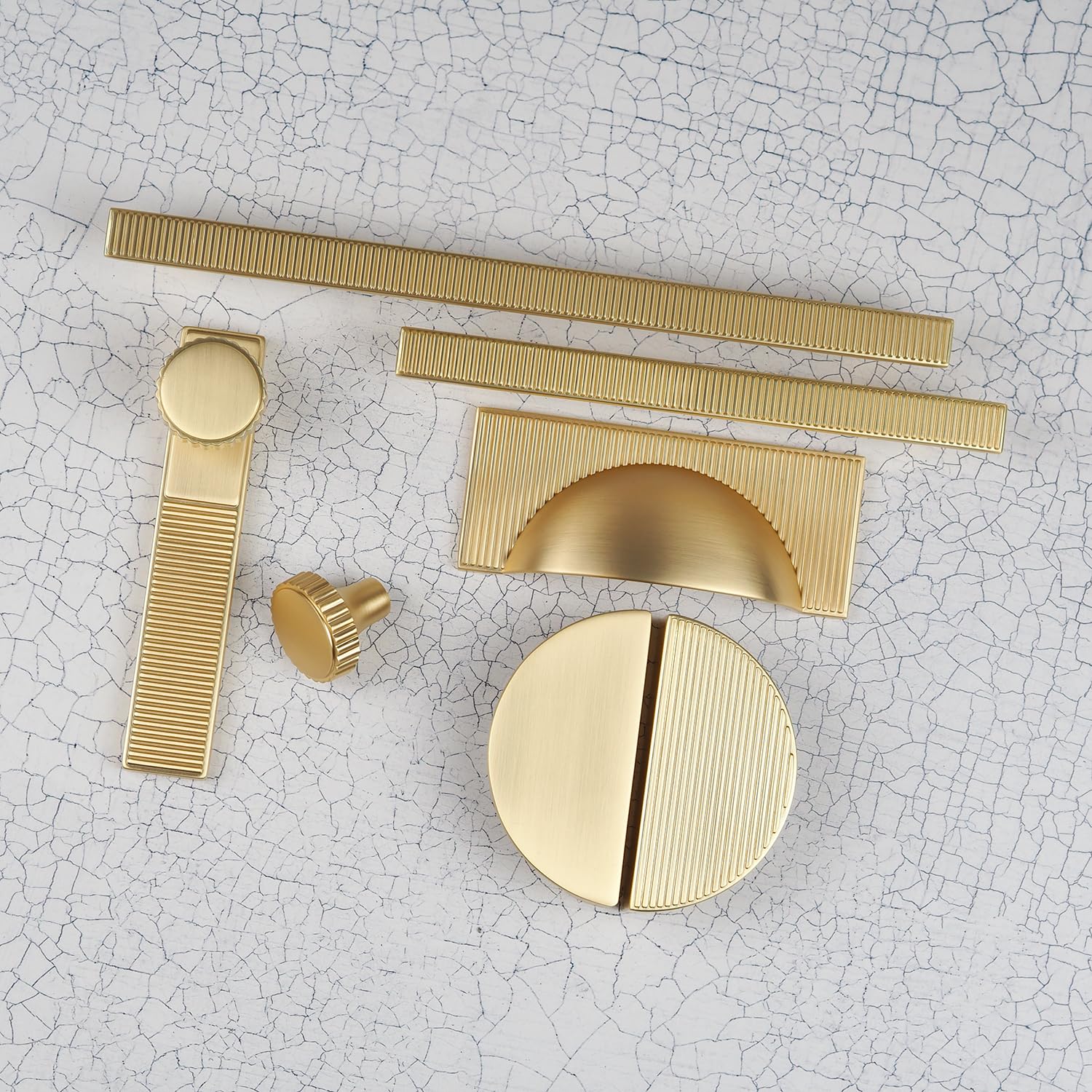 64mm Satin Brass Cabinet Half Moon Handle Gold Brushed Kitchen Cupboard Door Drawer Cup Pull Bathroom Bedroom Wardrobe Furniture from B&Q