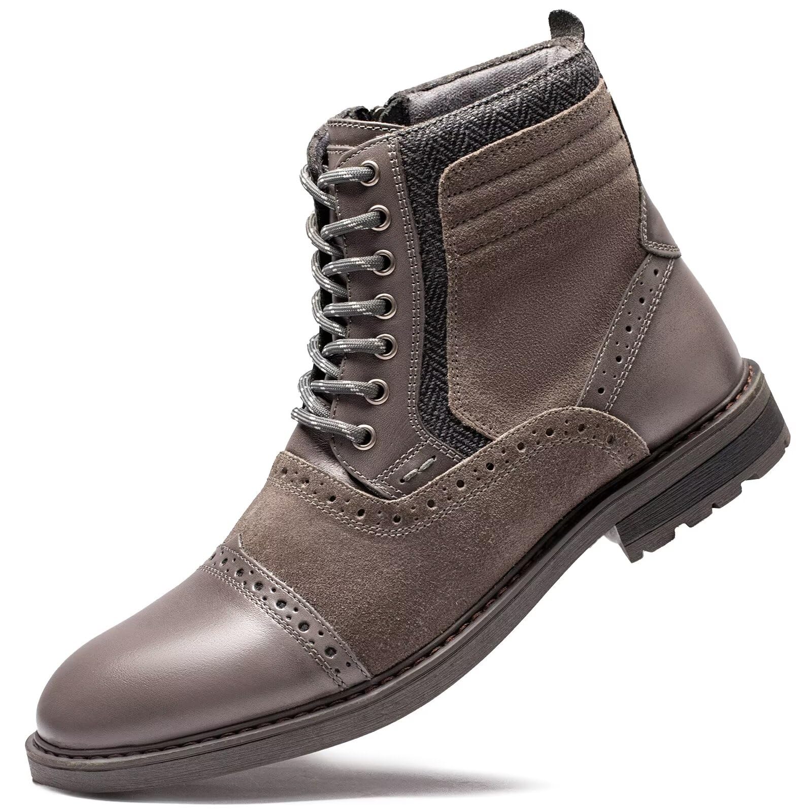 Arkbird Mens Chelsea Boots, Stylish and Comfort Leather Chukka Ankle Boots with Zipper