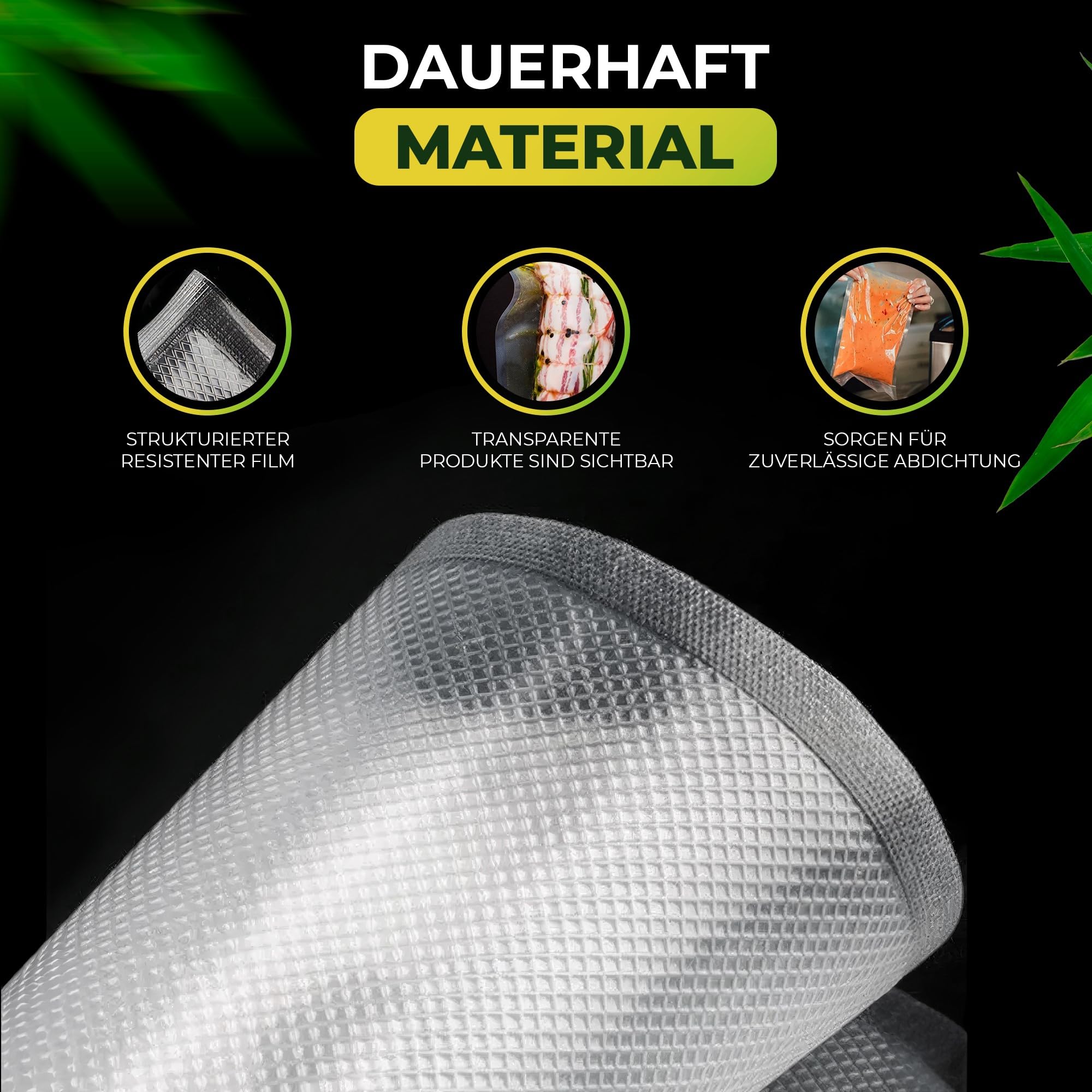 Vakuumierbeutel Struktur Vakuumbeutel Vakuumfolie Viele Größen Für