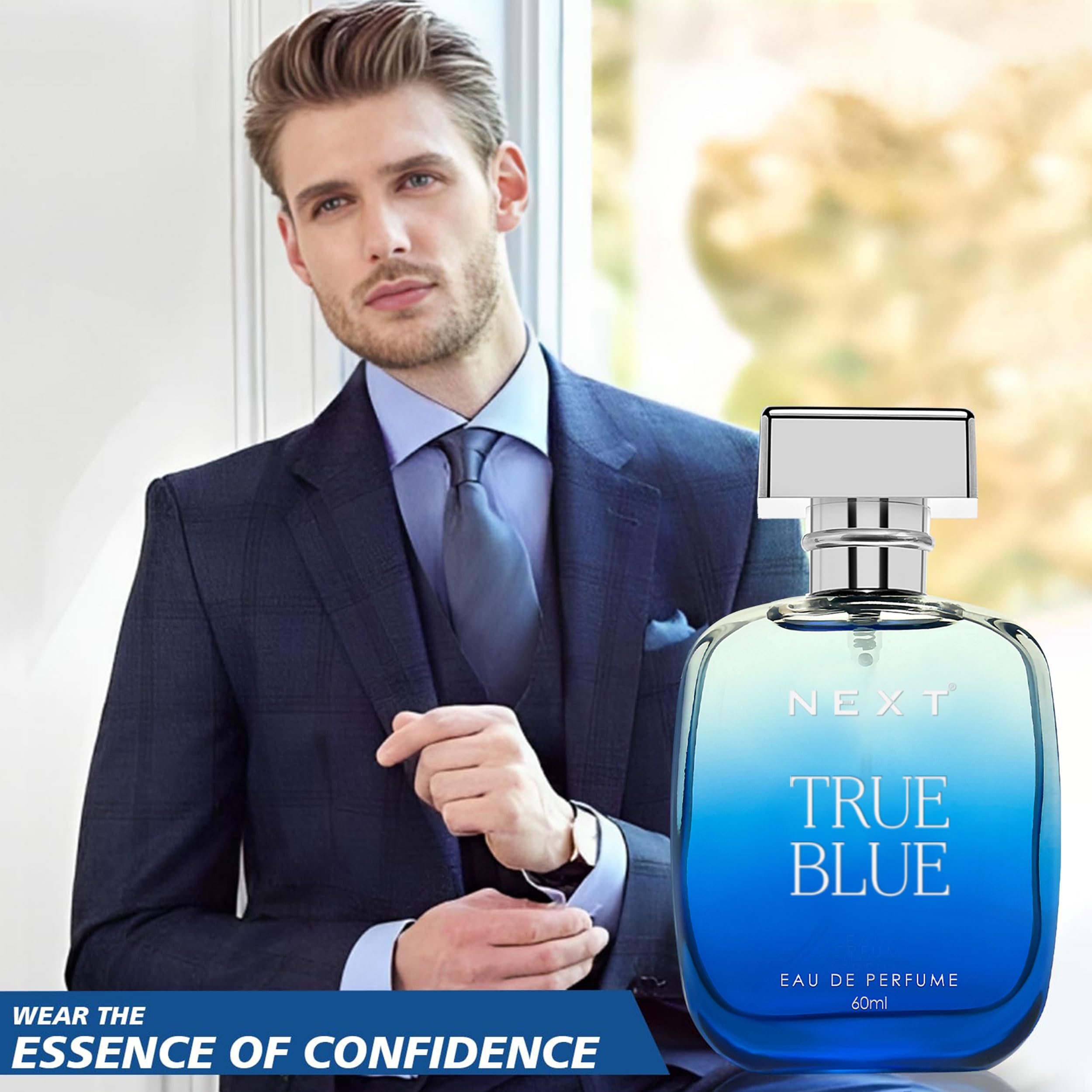 Next Care True Blue Eau de Parfum for Men & Women – 60 ml | Long Lasting Fresh Aquatic Fragrance | Travel Friendly Perfume for All Day Freshness | Unisex Party Perfume 3