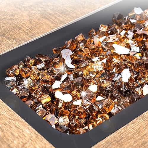 Miniatura 2 de GASPRO - Cristal reflectante decorativo para lugar para fogatas de propano, cristales para mesa para hacer fuego de 0.5 pulgadas, 10 libras, color