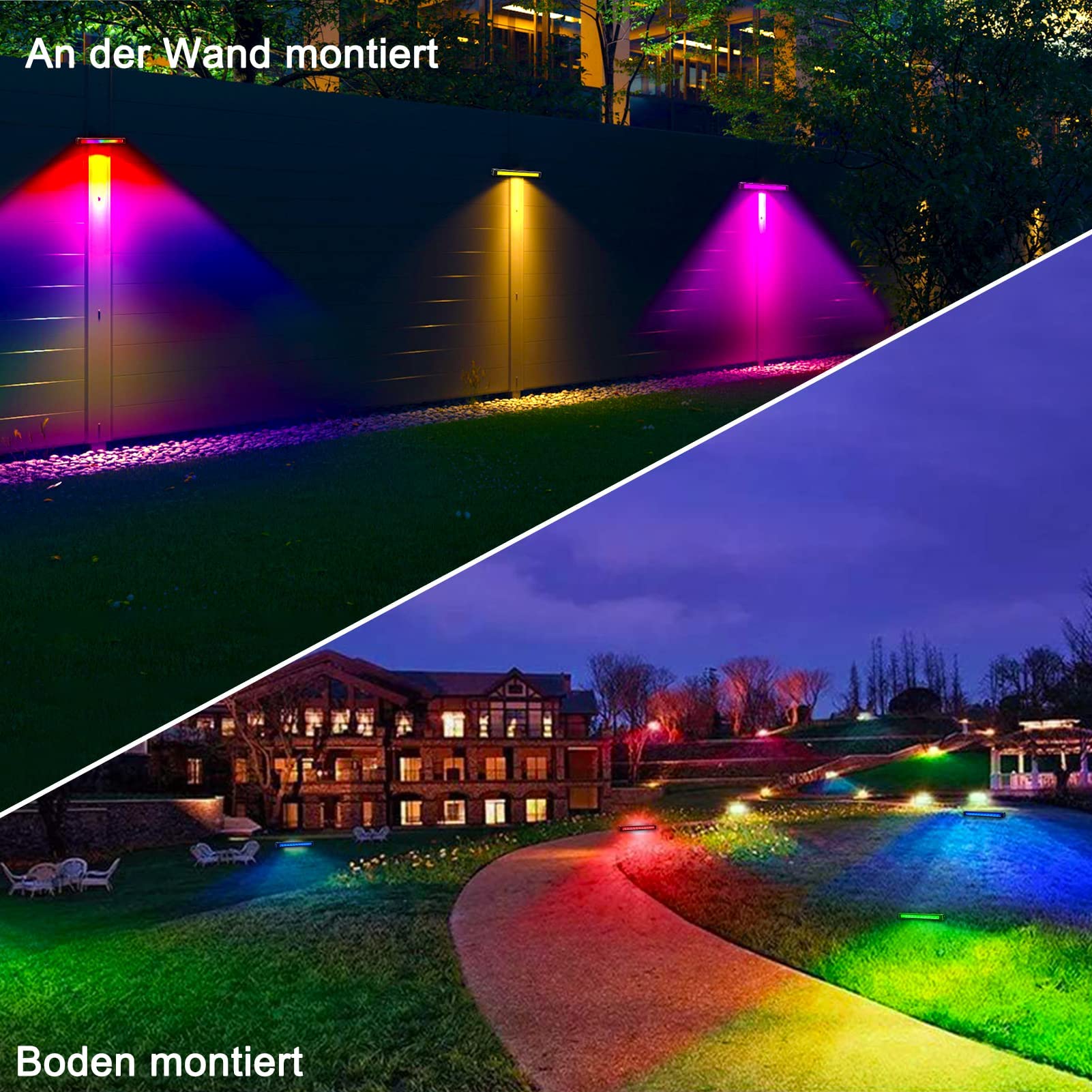 RGB Spotlight 50W, RGB Wallwasher Light met Bluetooth APP-bediening