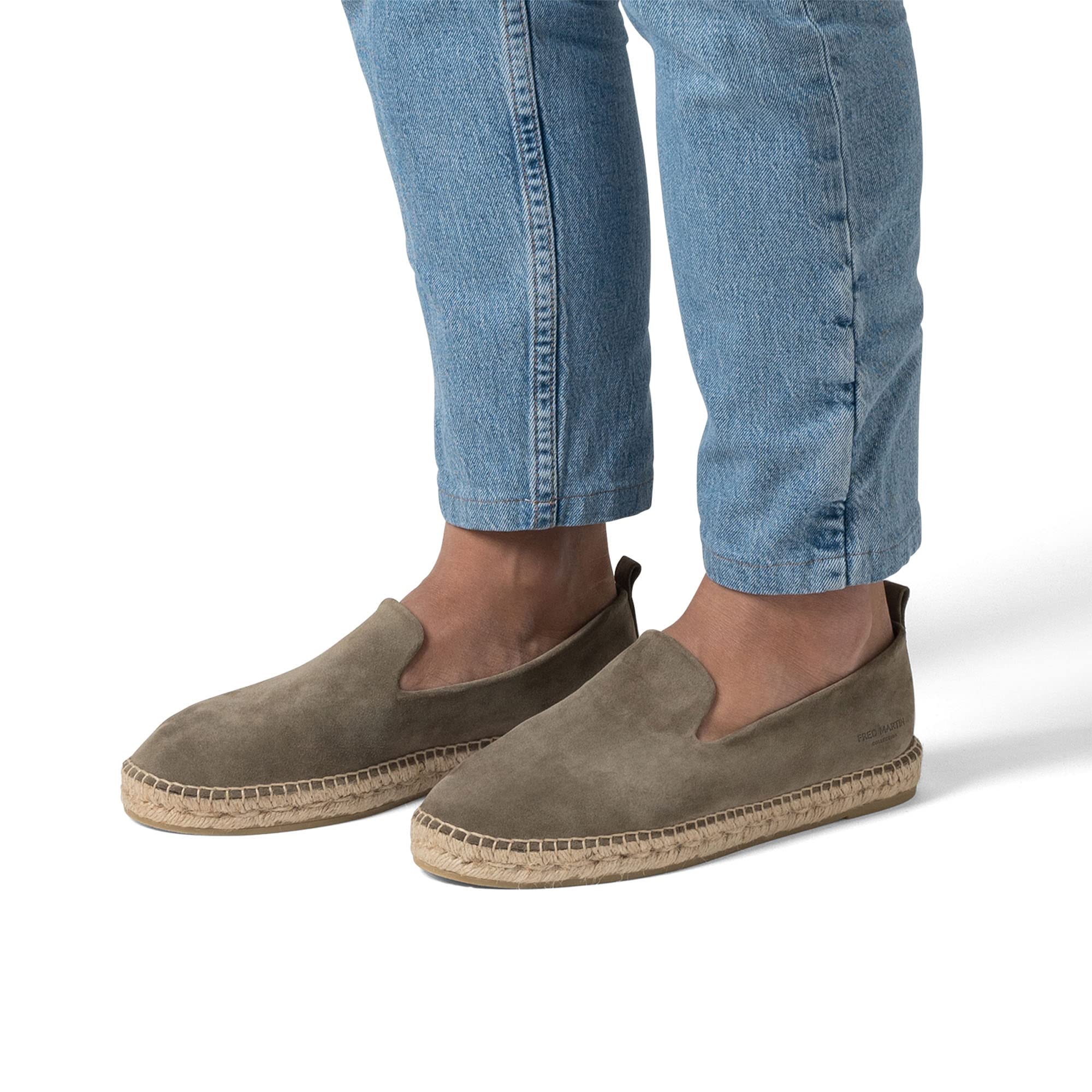 Fred Martin Collection, męskie espadryle z zamszu i juty