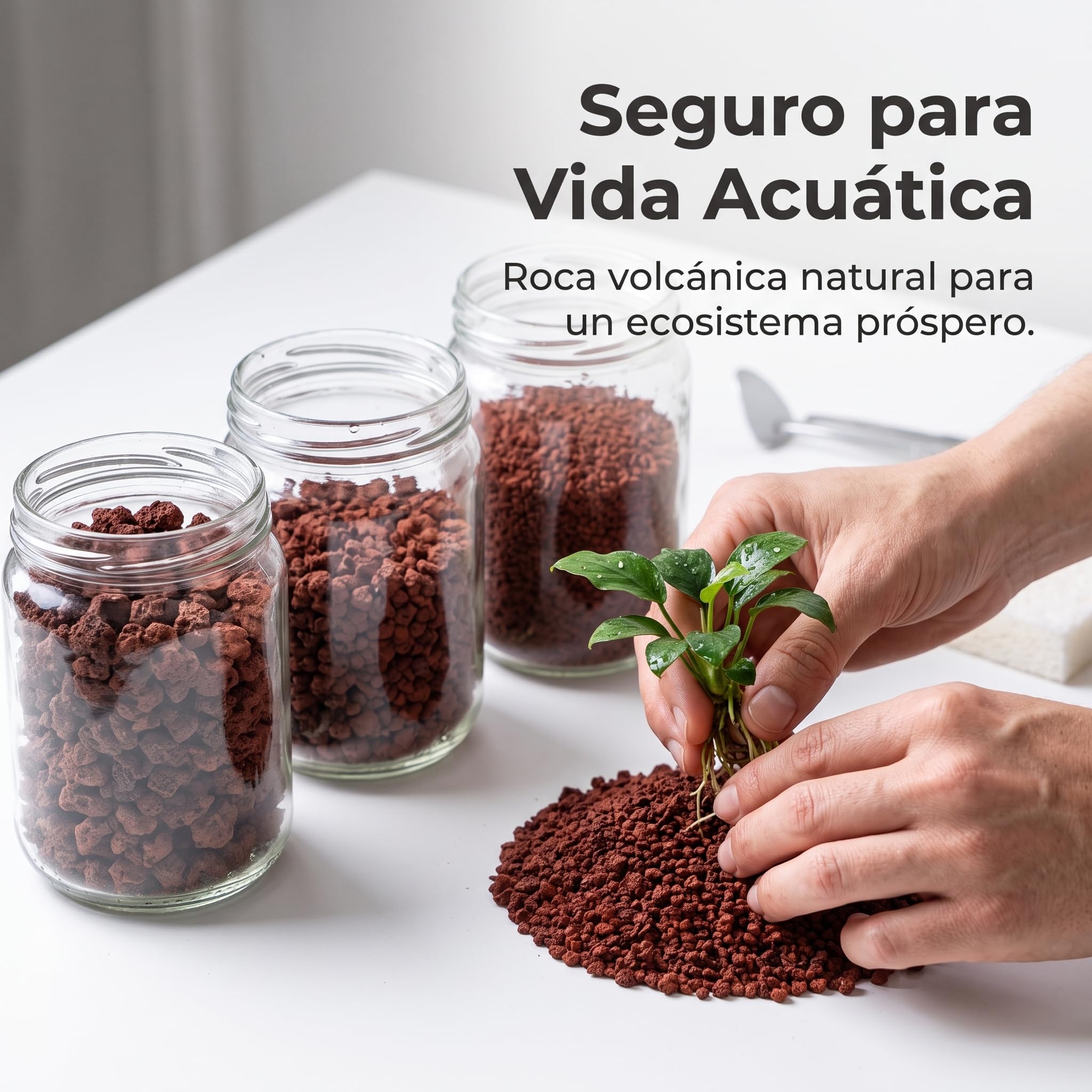 Piedra Volcánica Roja para Sustrato y Plantas, Material Filtrante, Piedra volcánica roja, 2-4 mm, 4.5-5 kg, tamizada