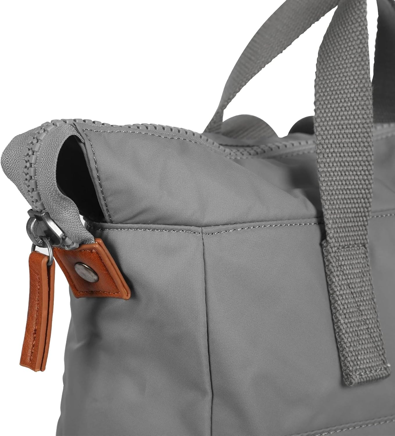ORI LONDON Small Tote Bag Backpack - Nylon Tote Backpack for Women & Men - Wide Mouth, Chunky Zippers - The Bantry, Stormy