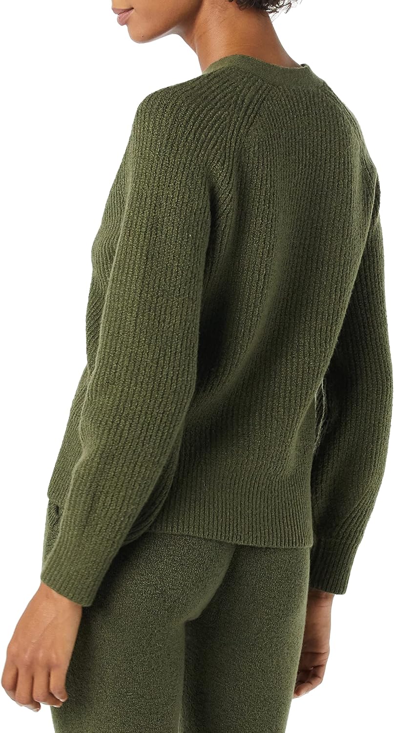 Amazon Essentials Women's Soft Touch Ribbed Blouson Cardigan