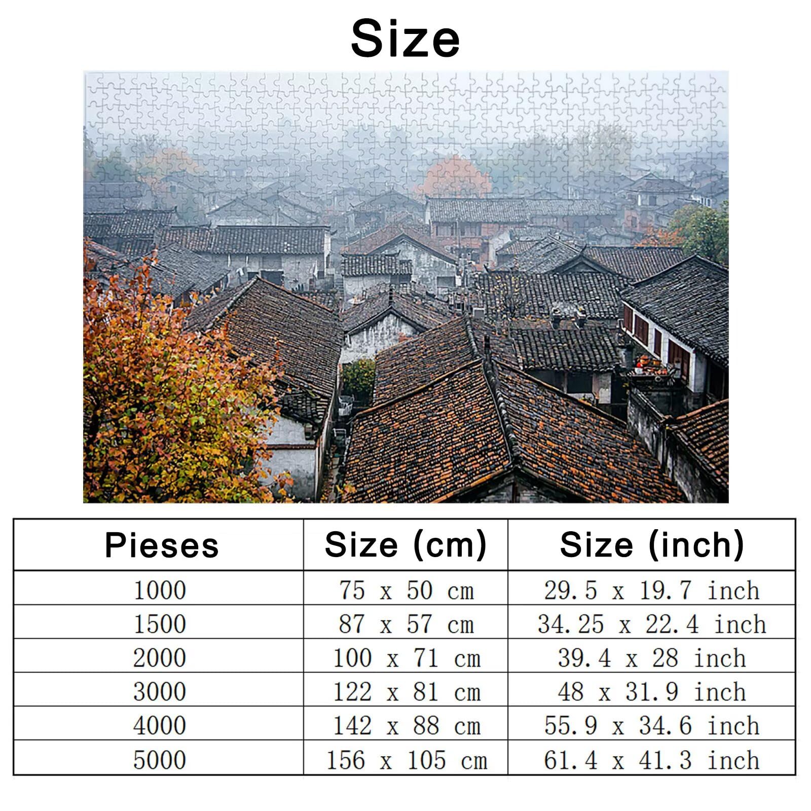 Puzzle 3000 Piezas, Puzzle Paisajes con Caja para Adultos, Cabina Rompecabezas Madera, Rompecabezas Desafiante para Toda la Familia, Puzzles para Decoracion Hogar, Regalo Mujer, Regalo Hombres, -4363