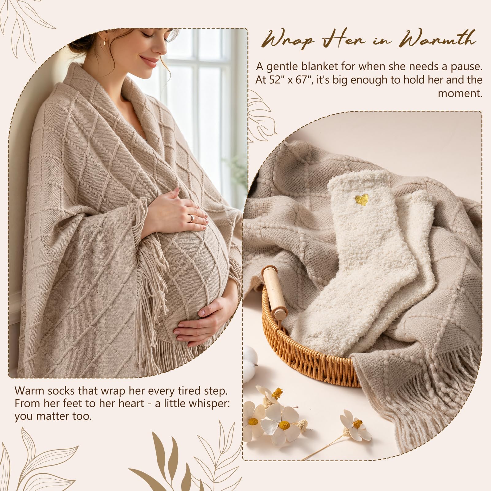Paquete de regalos para la nueva mamá para mujeres, regalos posparto para la nueva mamá después del nacimiento, regalos de embarazo para embarazadas por primera vez, cesta de regalo, regalo de