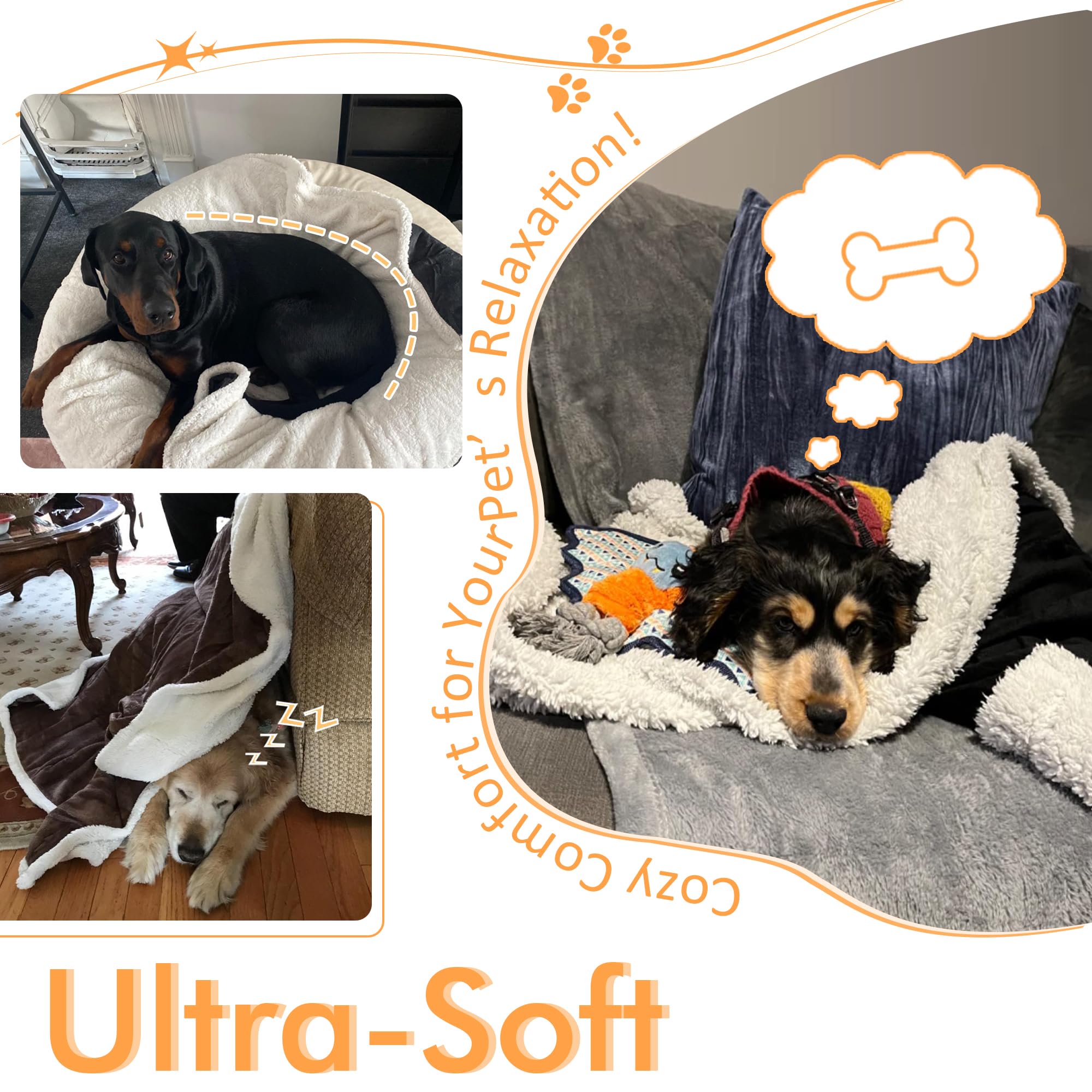 Mantas Para Mascotas: 2 Piezas, Suaves Y Cálidas