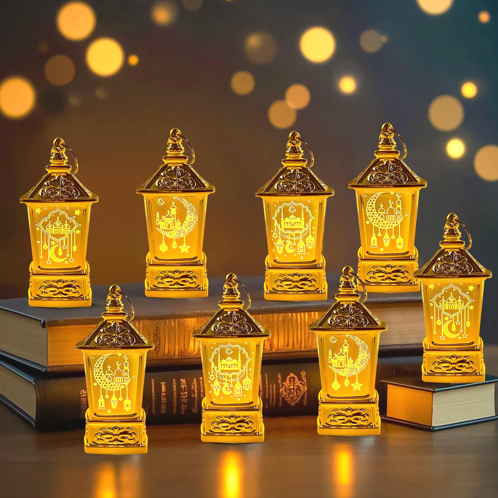 Hojalis Decoratieve lantaarn voor Ramadan, 4 stuks, ramadan-lantaarn