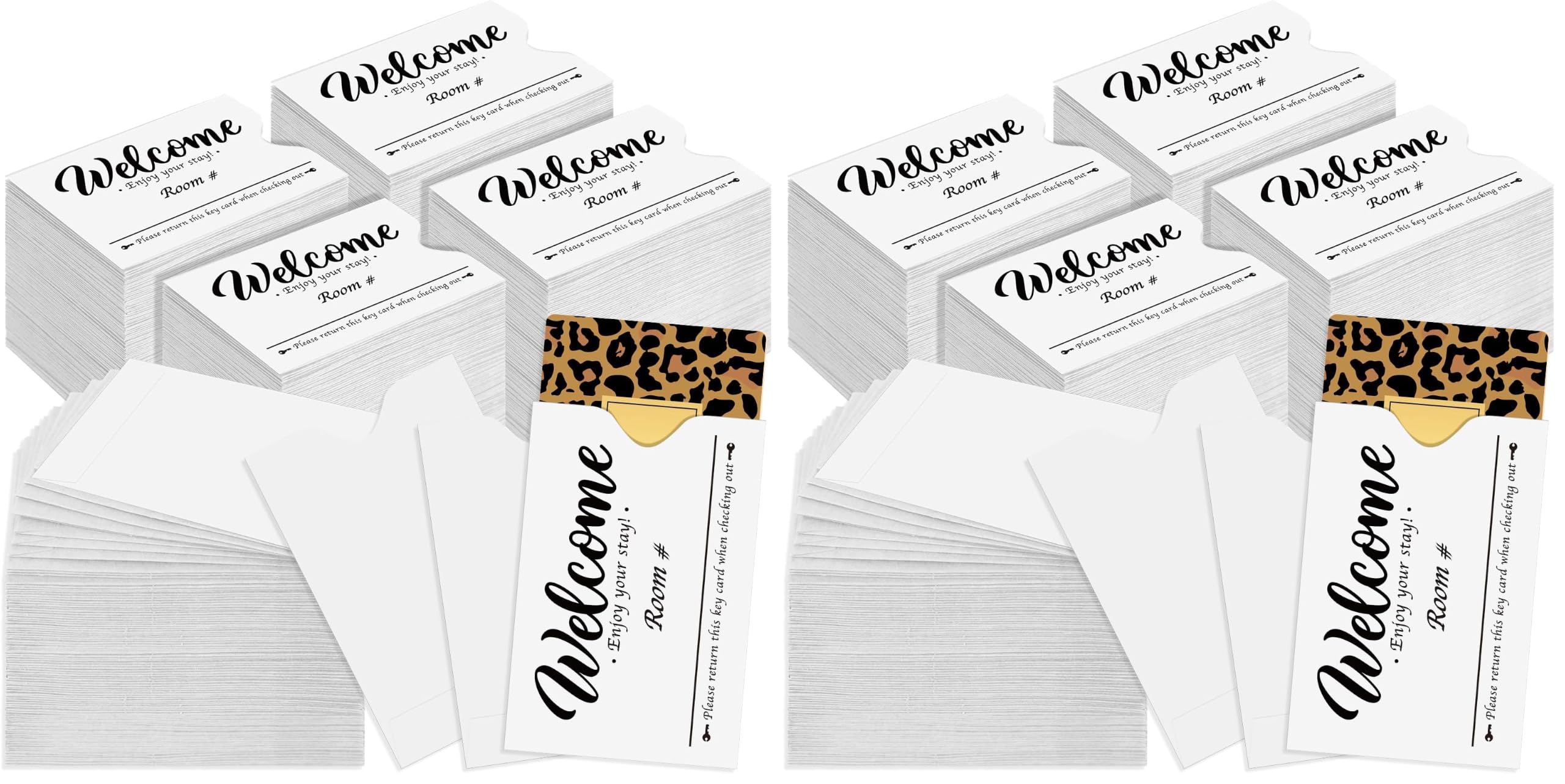 Sabary 500 Pcs Key Card Envelopes 2.36x3.54" Hotel Welcome Packets,White (Pack of 2)