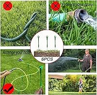 Vista 5 de 6 guías de manguera de 1 pulgada para decoración de jardín, manguera de agua para mantener la manguera fuera de la hierba, soporte para manguera