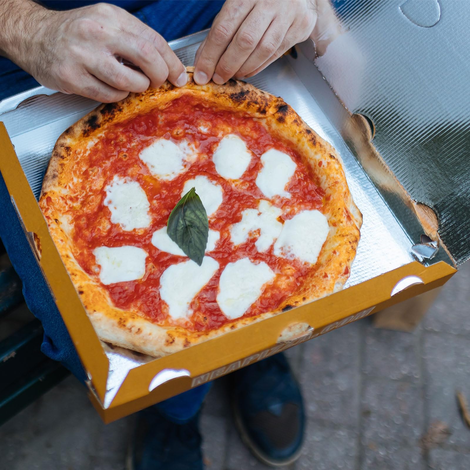 QUARKZMAN Scatola Per Pizza, 10 Pezzi 11x11 Pollici - Contenitore Quadrato Per Pizza In Alluminio Per Torte Biscotto Feste Di, Anti-Grassi E Impermeabile (Marrone)