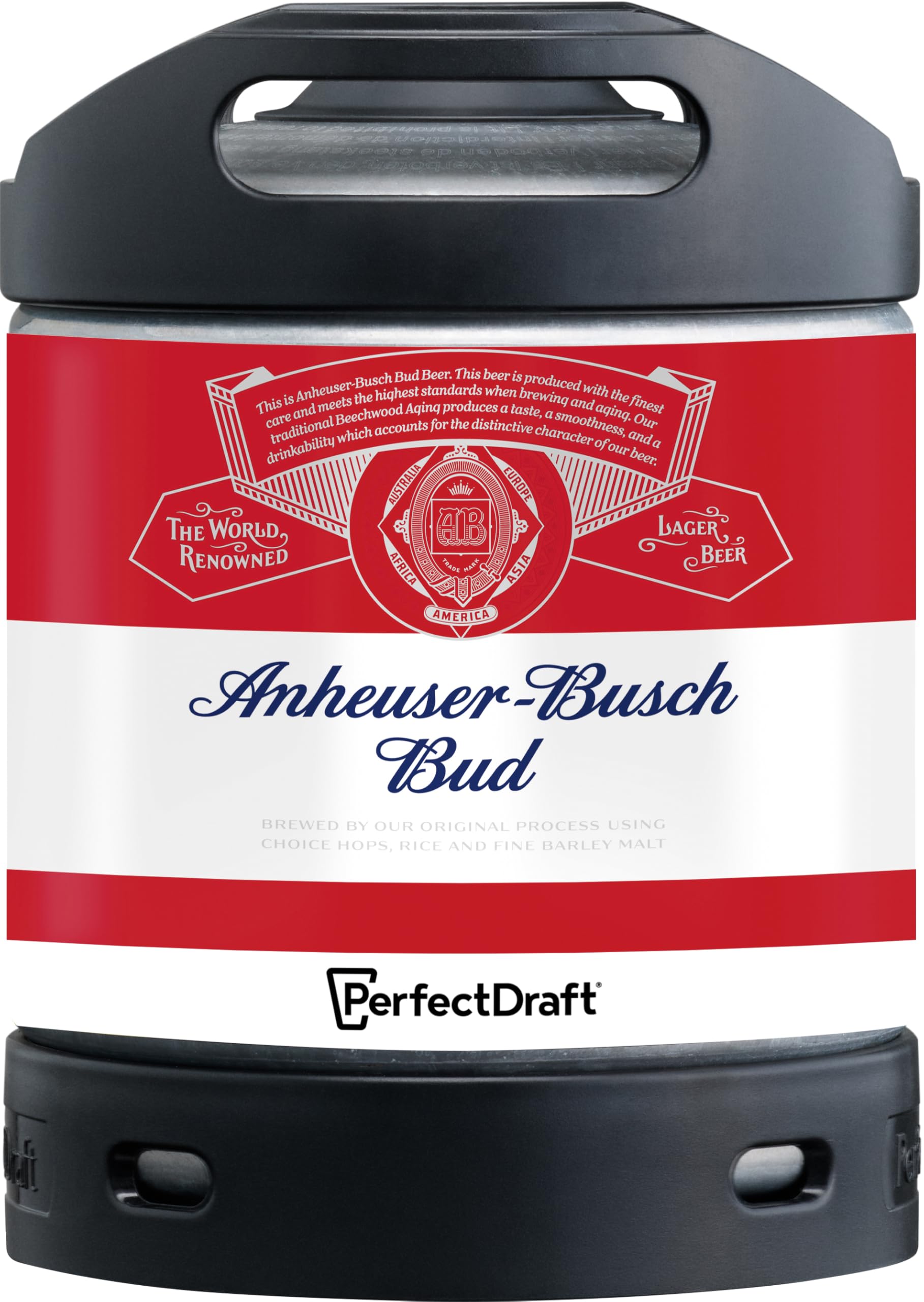 Anheuser-Busch Bud, Premium Lager-Bier, Perfect Draft (1 x 6l) MEHRWEG Fassbier