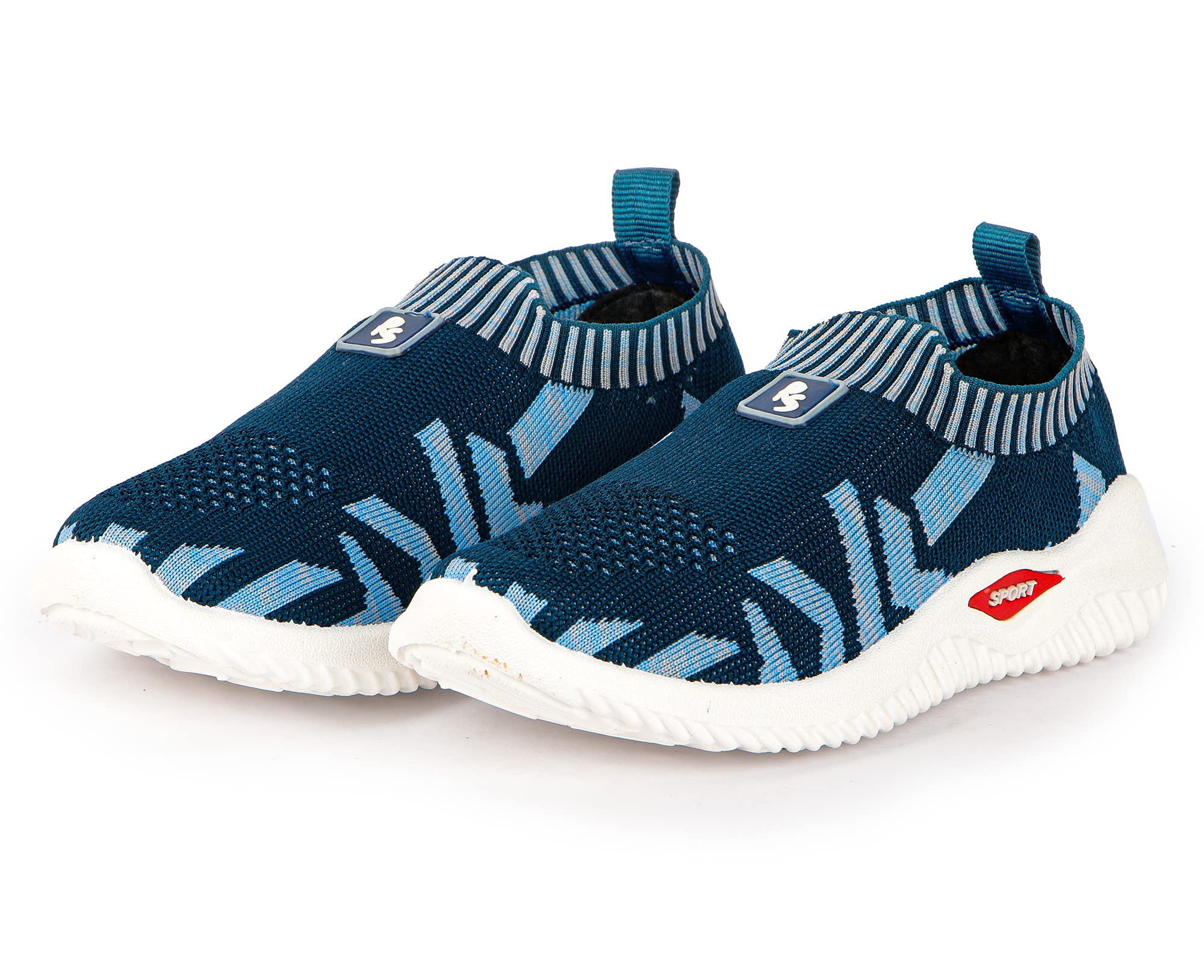 RU SHAZZ Casual Shoes for Kids Boys & Girls Geometric Non Woven Design Slip-On Light Weight Sneakers for Children -Size-2, Color-Grey (B0C462RWC8) Amazon Price History, Amazon Price Tracker