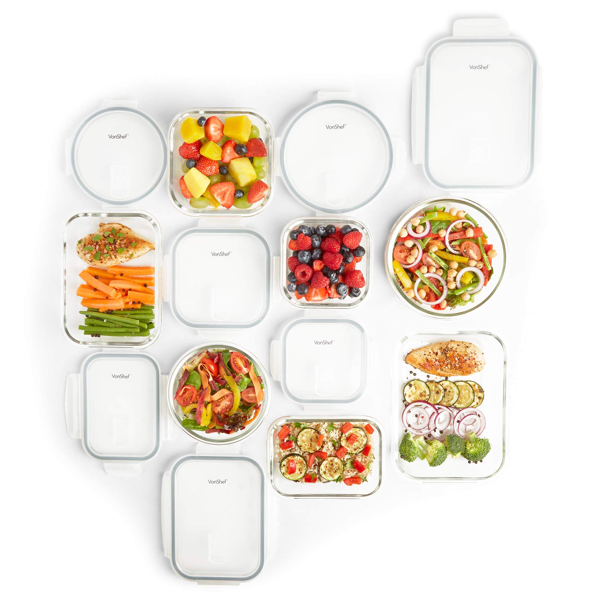 YFNVH Juego De 6 Recipientes Para Gastronomía GN 1/6 De 10 Cm De Alto