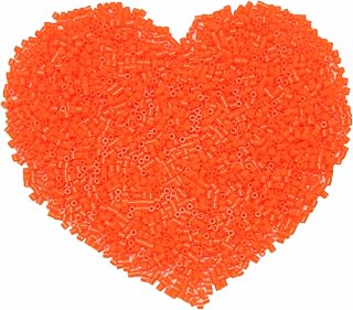 1000 Pcs Beads Fuse Beads - 5mm Orange Melting Beads for Crafts, Hama Beads Bulk Refill Kit.