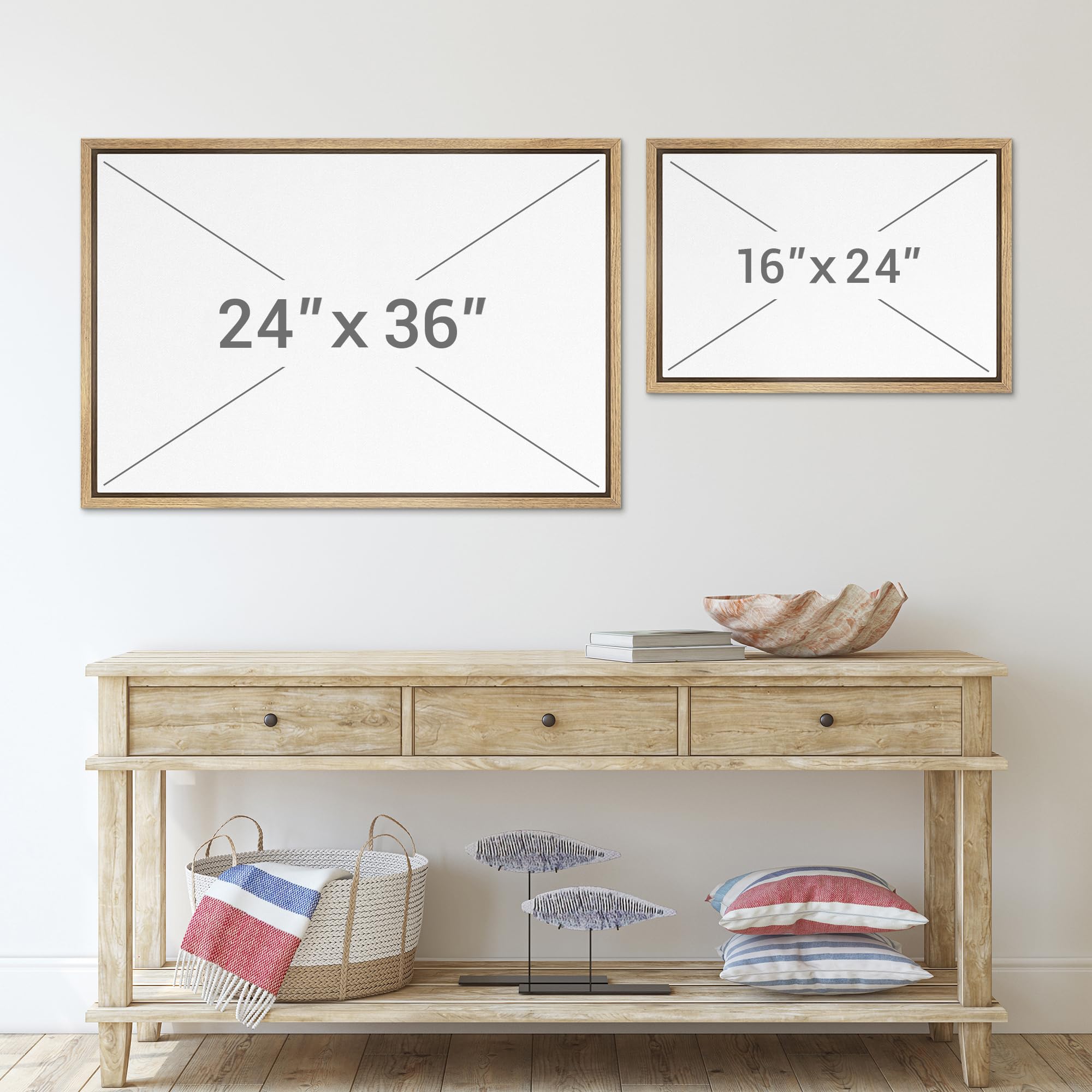 本棚のリアリズム絵画 木製フレーム付き