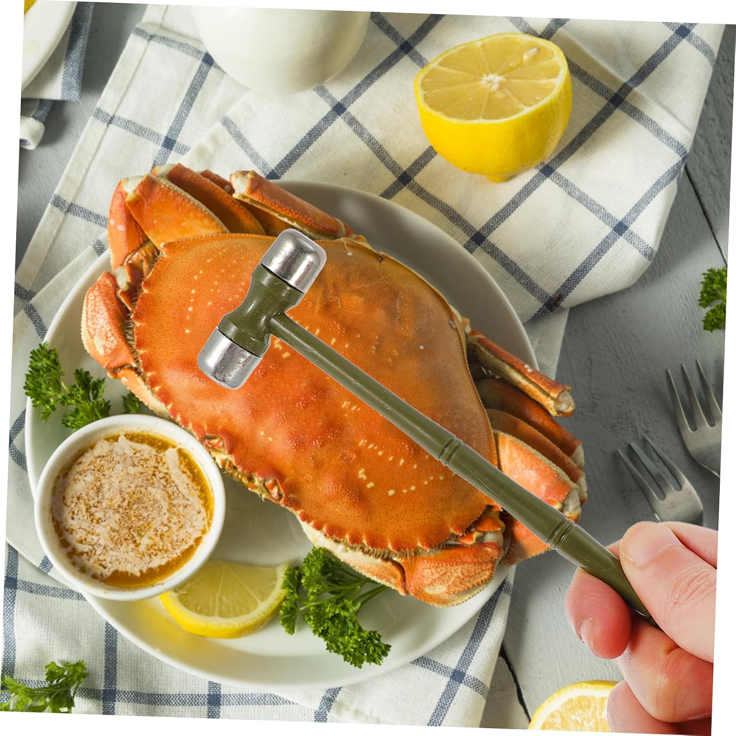8pcs Stainless Steel Crab Tool Peeler Forks Picks Scissors Seafood Eating Tools for Friends Family