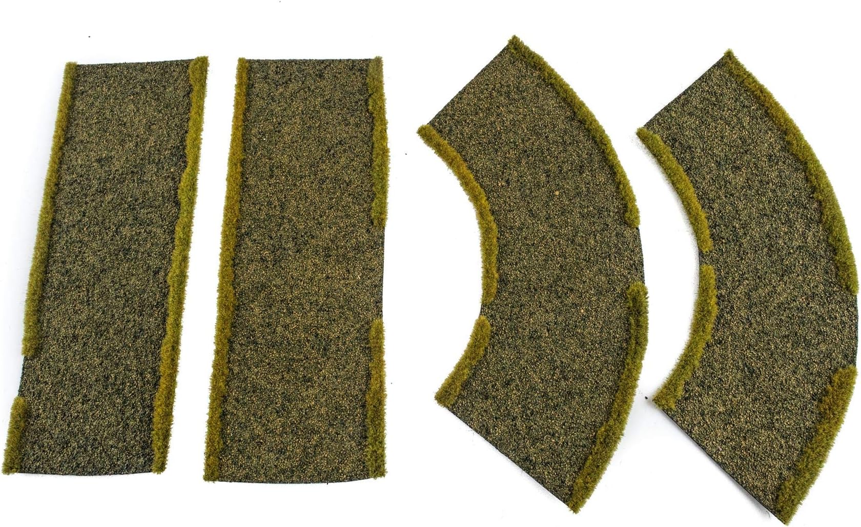 War World Gaming Dirt Road Straight & Curved Sections Set - 28mm Wargaming Scenery Terrain Model Diorama - 4 Count - 14+ Age Range