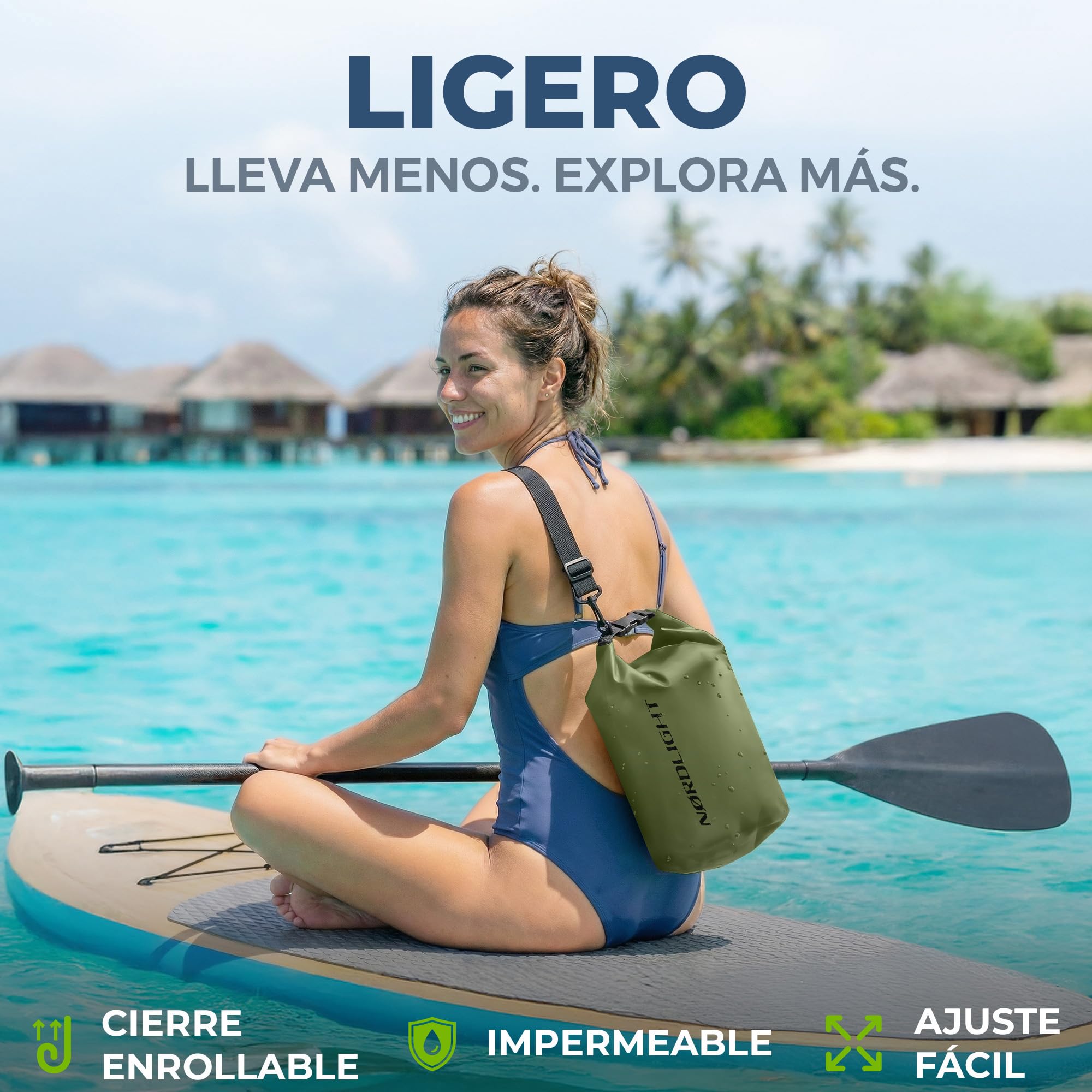 Nordlight Mochila Impermeable Roll Top 25L - Hybrid 25" | Bolsa Seca Con Compartimento Para Portátil De 15 Pulgadas, Bolsillos Exteriores E Interiores, Sistema De Transporte Acolchado — view 4