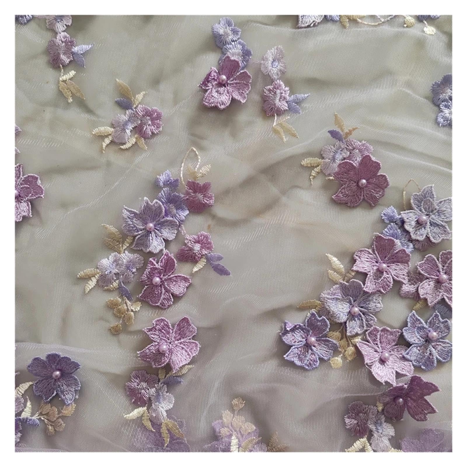 Velo floreale 3D lilla viola chiaro for fiori di perle