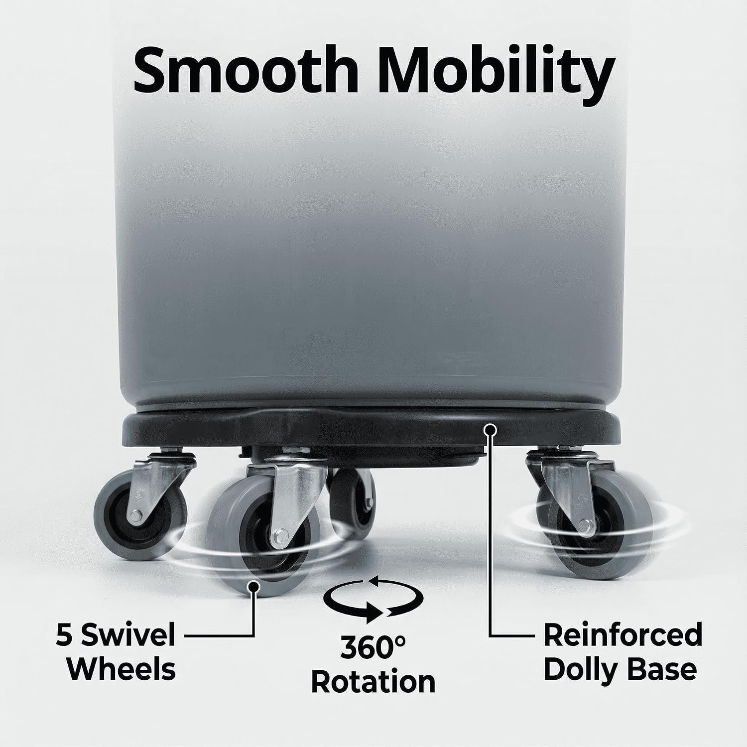 32 Gallon Outdoor Trash Can with Lid and Wheels, Mobile Storage Containers for Tools and Supplies in Shopping Centres, Restaurants and Backyards (2)