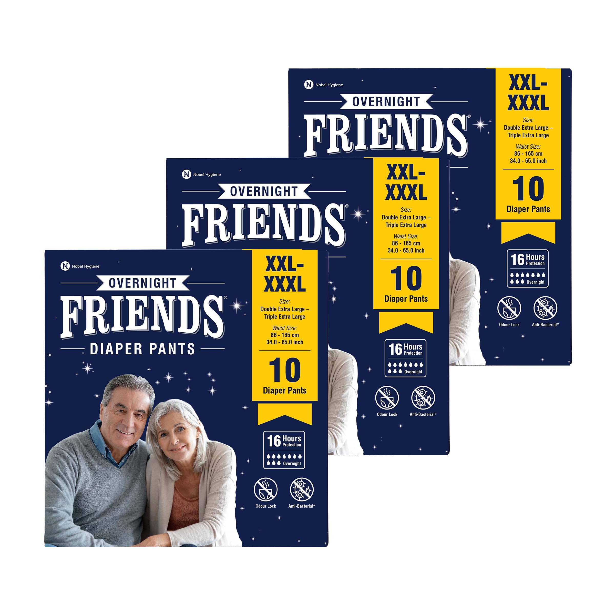 Friends Overnight Adult Diapers Pants Style - 30 Count (XXL-XXXL) with odour lock and Anti-Bacterial Absorbent Core- Waist Size 34-65 Inch ;86-165cm (B0DCP4M9LK) Amazon Price History, Amazon Price Tracker