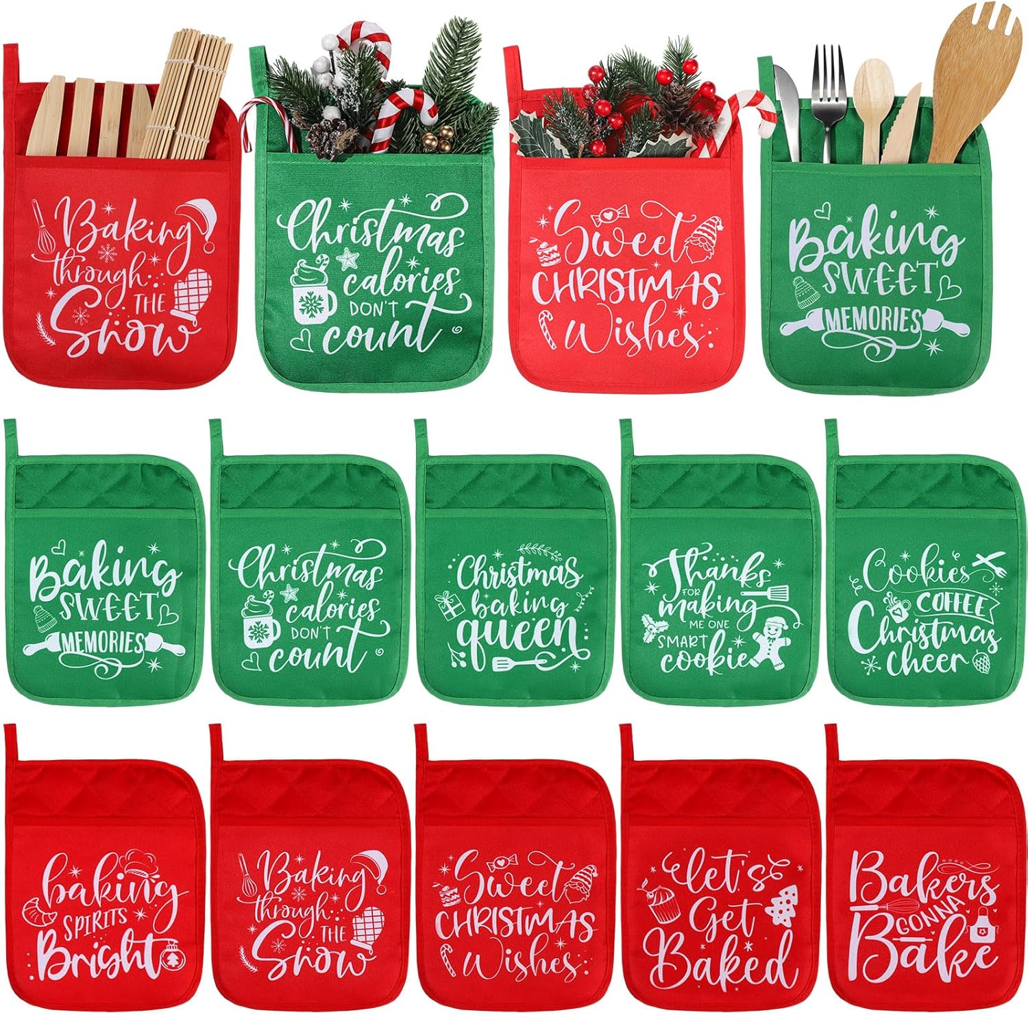 Manique Et Gant De Cuisine 'Let It Snow' - Thème Noël - Rouge & Camion - NEUF