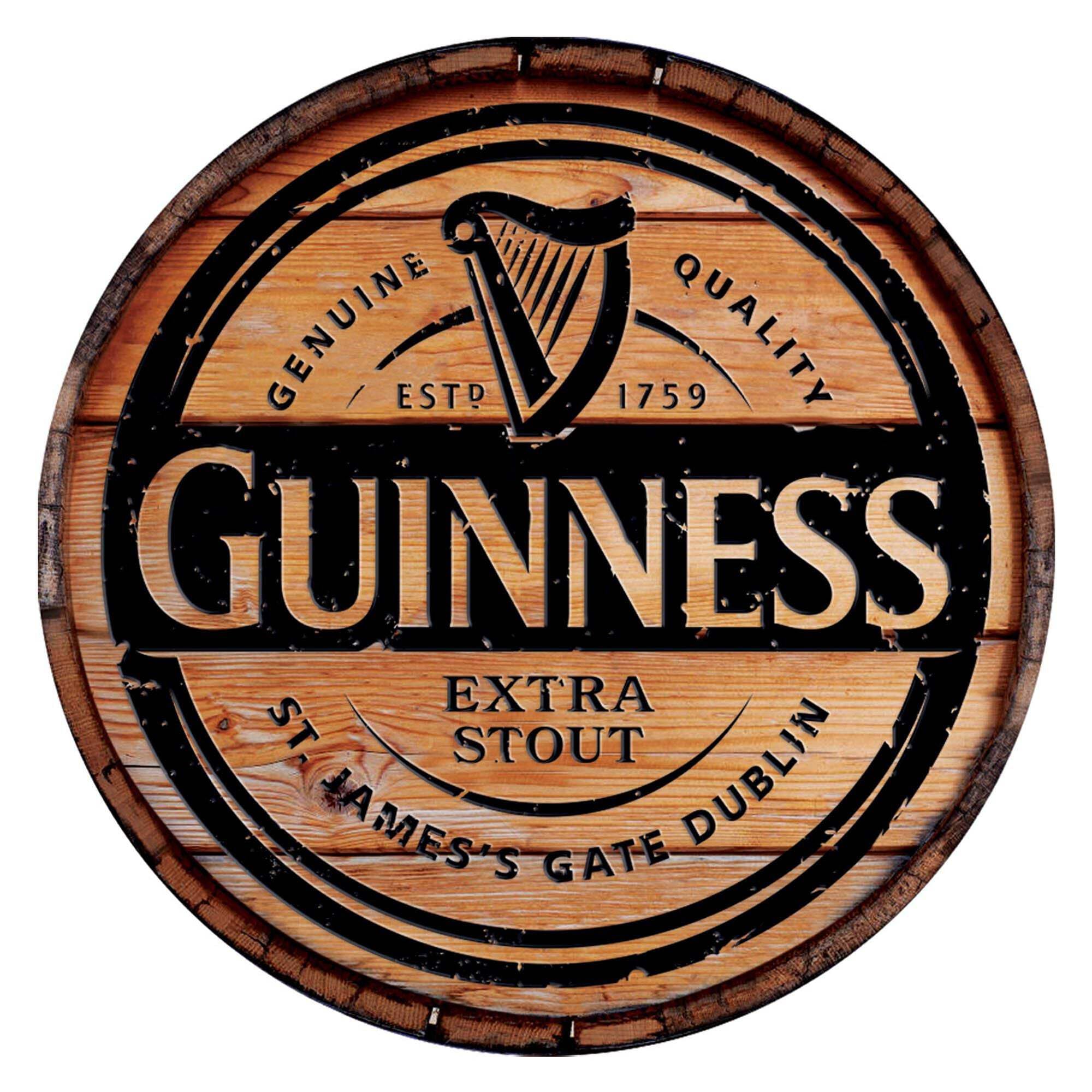 Guinness - Wooden Sign - Bottletop - 05631
