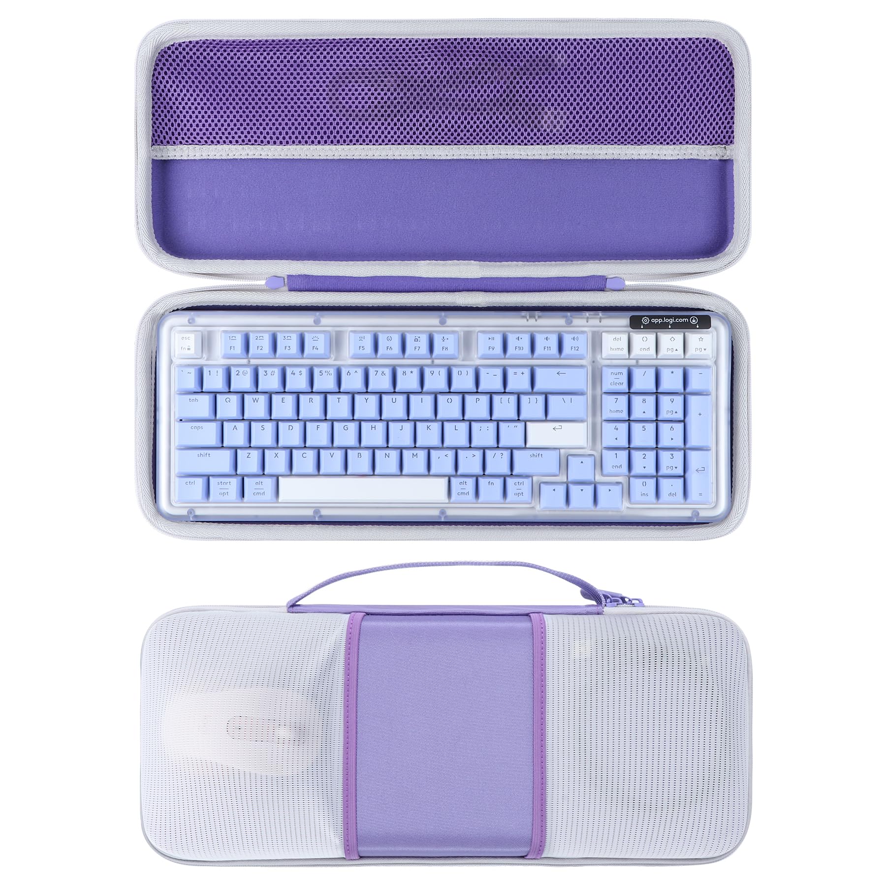 Lebakort Hard Case Compatible with Logitech Alto Keys K98M Keyboard, Purple