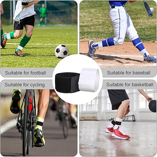 Miniatura 3 de Liliful Espinilleras antideslizantes para fútbol, 12 unidades, para calzar, calcetines de fútbol, correas fijas para deportes, patadas, correr,