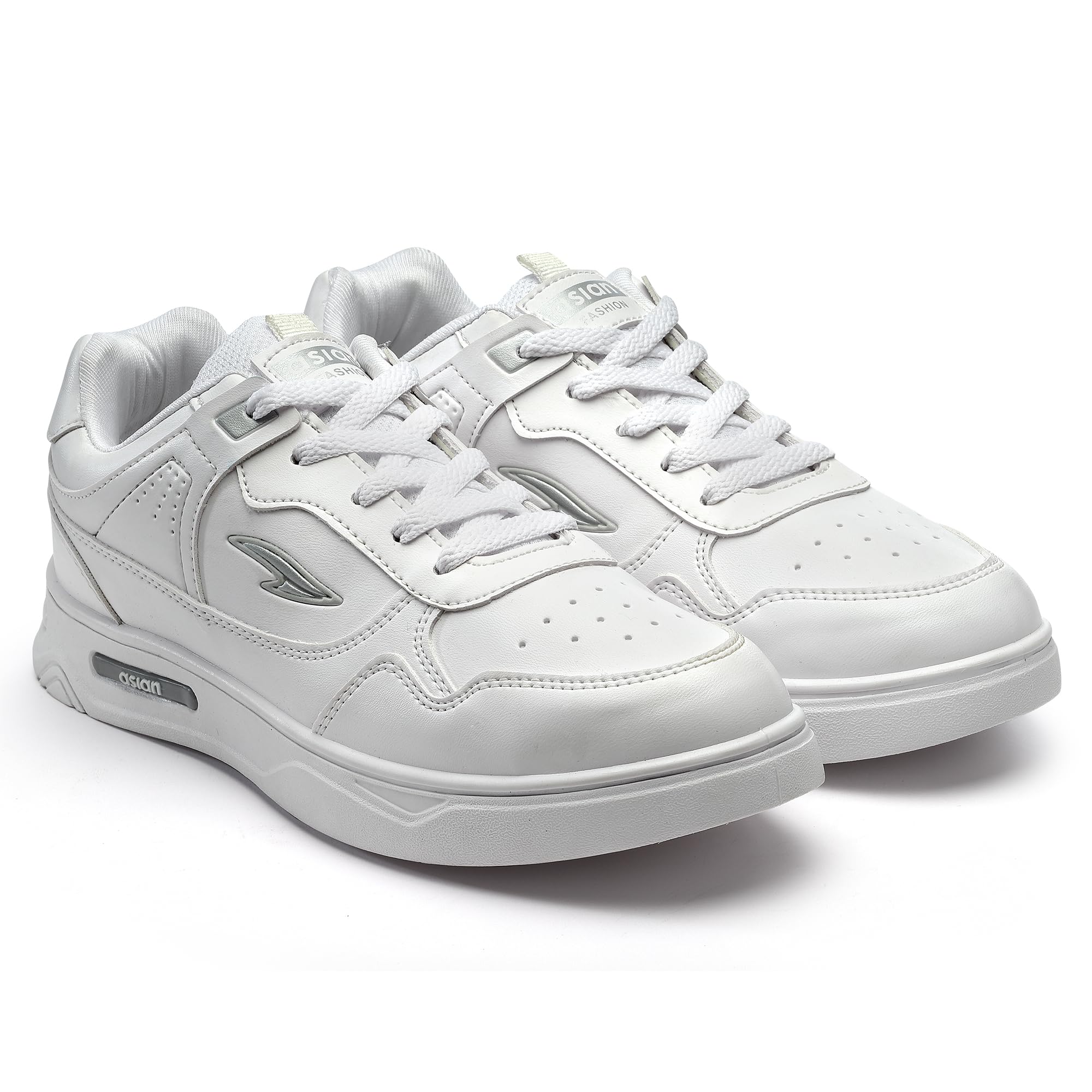 Men's White Casual Sneaker Shoes with Synthetic Upper Lightweight Comfortable Mid Top Sneaker Shoes for Men's & Boy's Boston-01