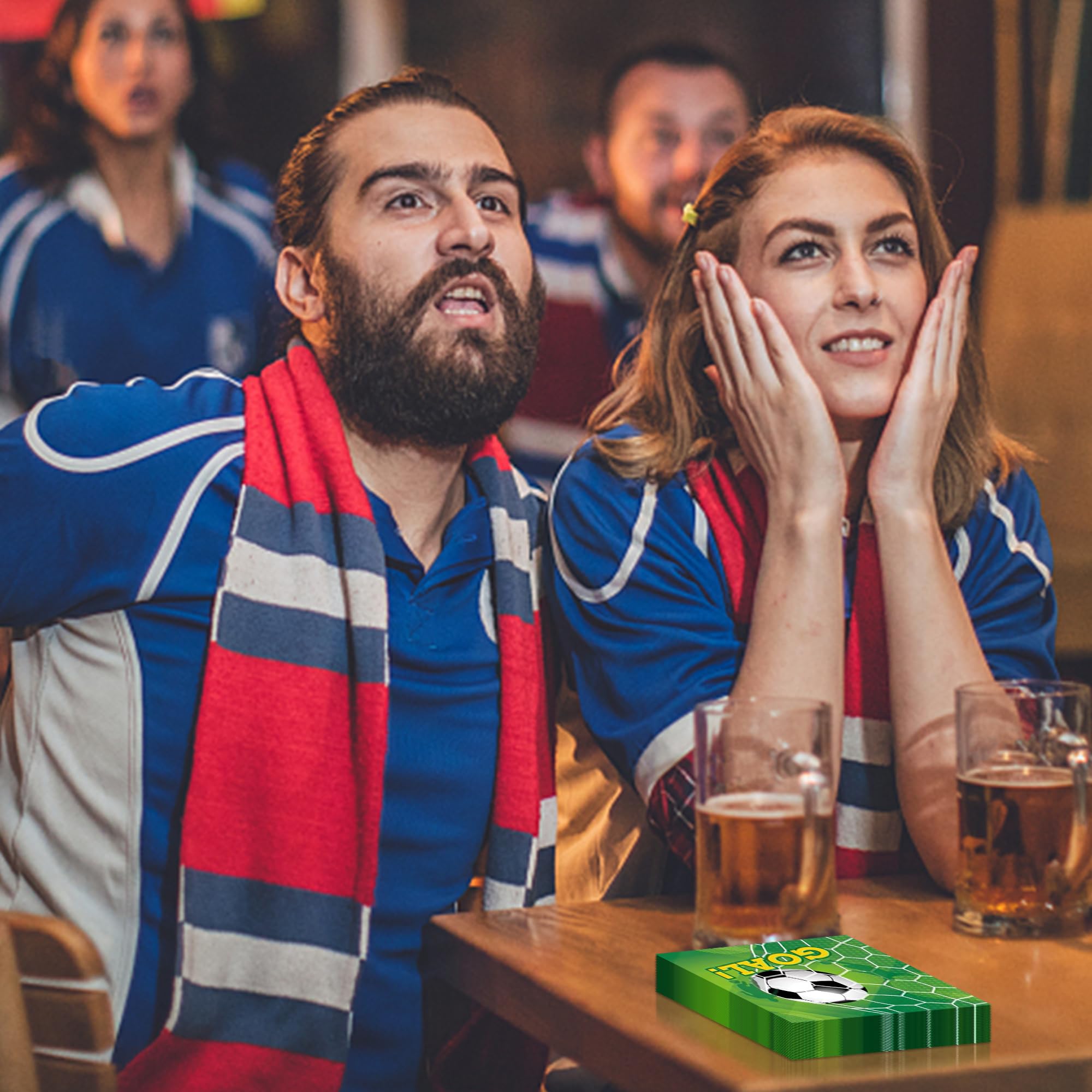 80 Stück Fußball-Servietten Für Deine Perfekte Fußballparty