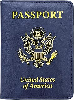 Passport Holder Cover Case Travel Wallet Cover Passport Leather Card Case RFID Blocking Document Organizer Travel Accessories for Women Men