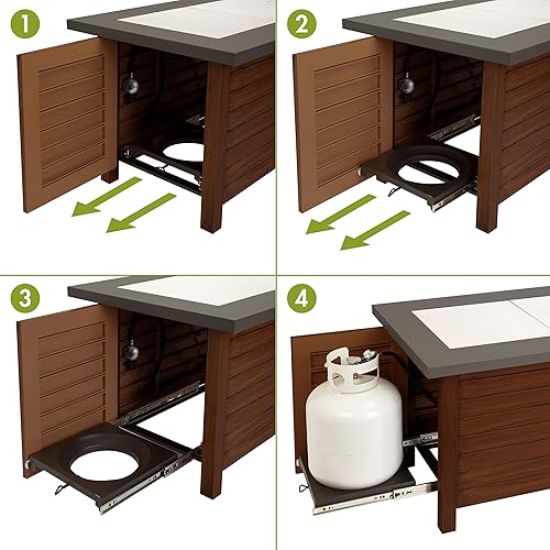 Miniatura 5 de Cuisinart COH-100 Patio al aire libre Empuje para encender encendido, diseño 2 en 1 para fogata a mesa de café, quemador de 40,000 BTU