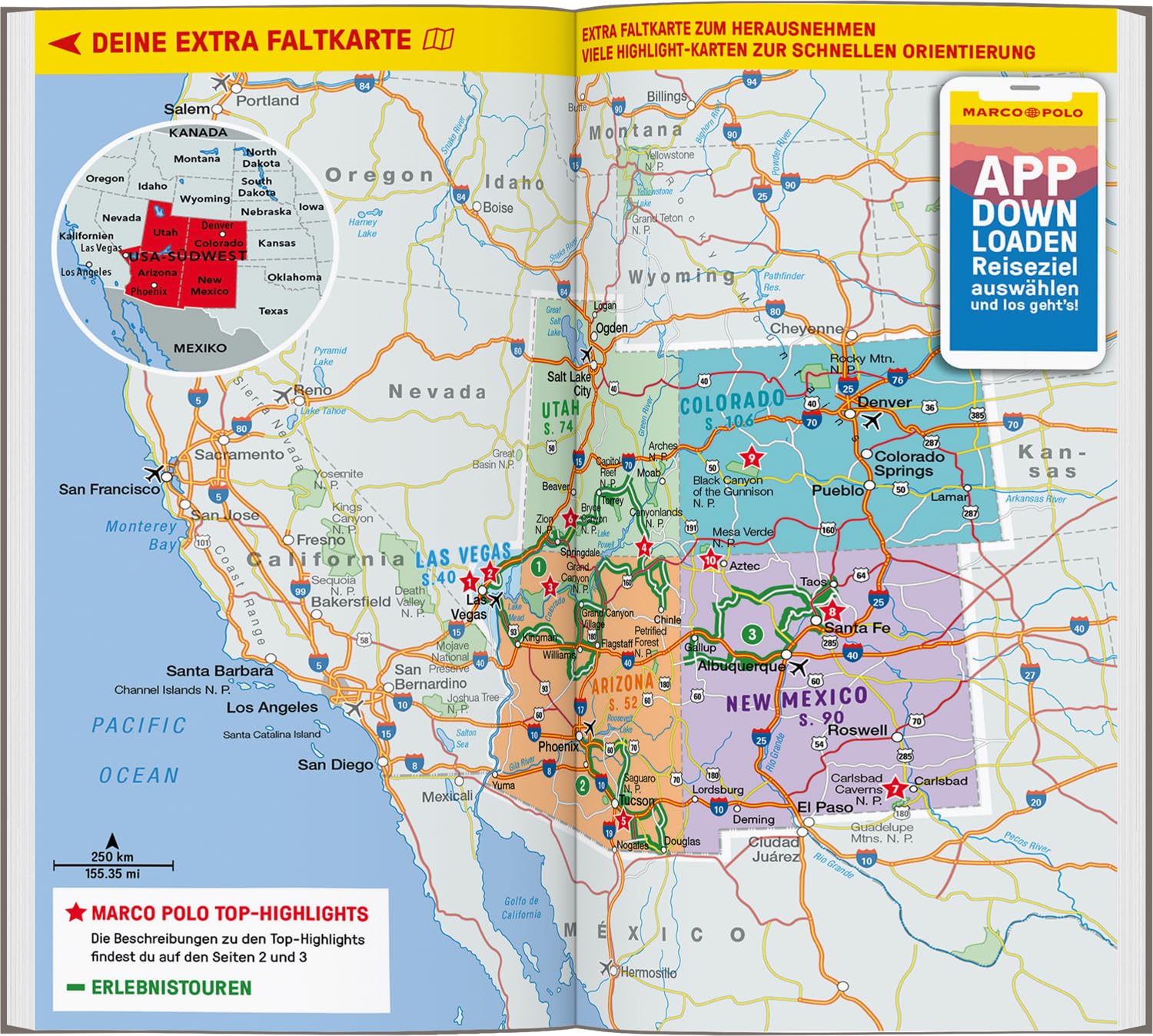 MARCO POLO Reiseführer USA Südwest, Las Vegas, Colorado, New Mexico, Arizona, Utah: Reisen mit Insider-Tipps. Inklusive kostenloser Touren-App