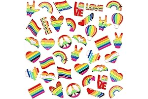 SANNIX 60Pcs Pride Pins, Rainbow Pins Bulk Enamel LGBT Lapel Pins