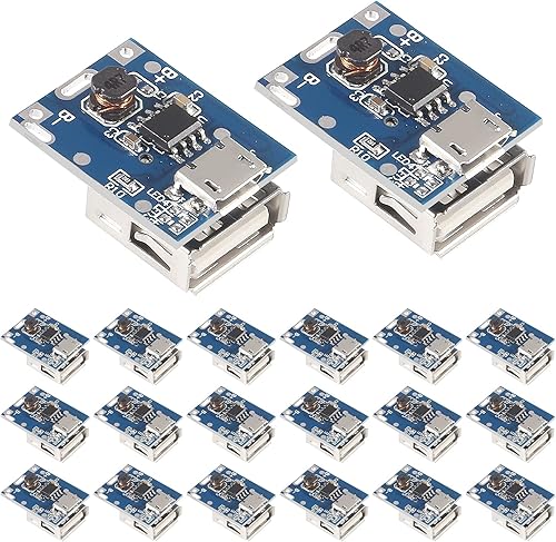AITRIP 20 unids Boost Step Up 5V 1A Módulo de fuente de alimentación de batería de litio Placa de protección de carga 134N3P DIY cargador USB y