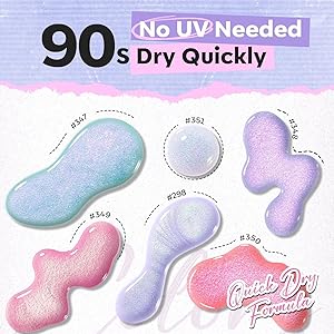 modelones Nail Polish Set, 6 Colors Chrome Pearl Shimmer Pink Purple White Aurora Iridescent Green Quick Dry Nail Polish Kit Gifts for Women 2025 Salon DIY Manicure Kit