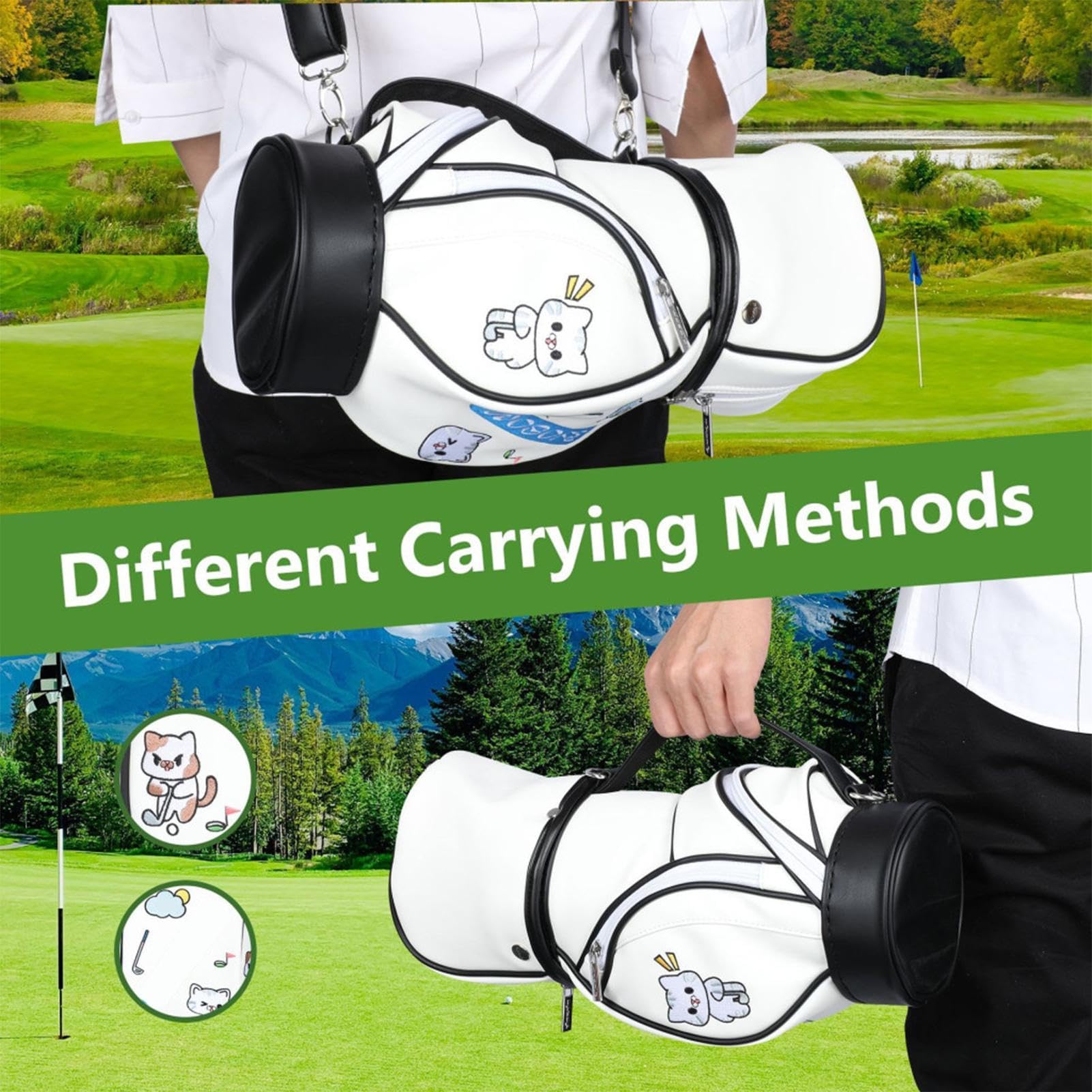 Torba golfowa dla kobiet, mały plecak golfowy, stylowa torba na ramię, elegancka torba golfowa, lekka torba golfowa, kompaktowa torba golfowa, organizer na akcesoria golfowe