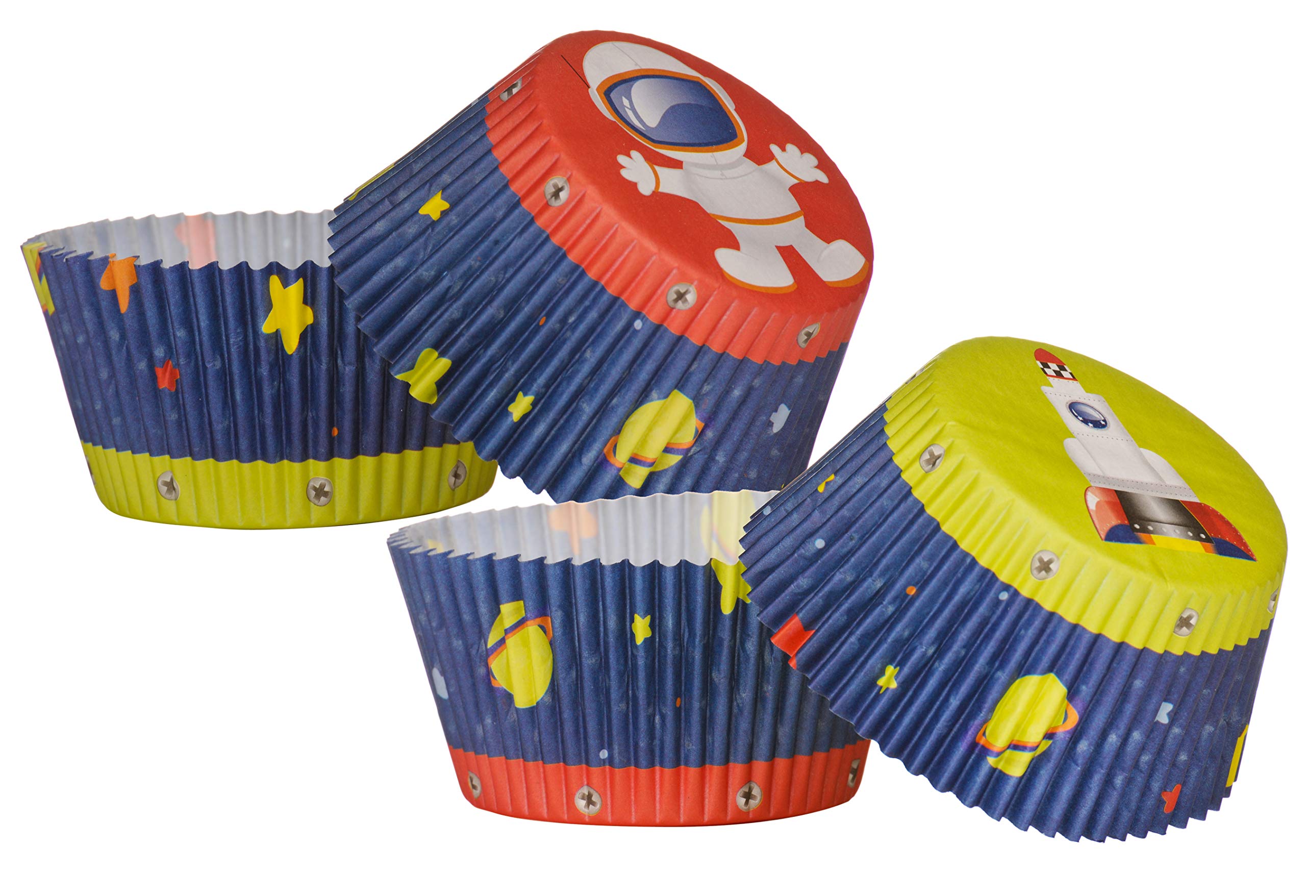 Orsina Large Cupcake Cases - Space Design - Stars & Planets - Baking Cups