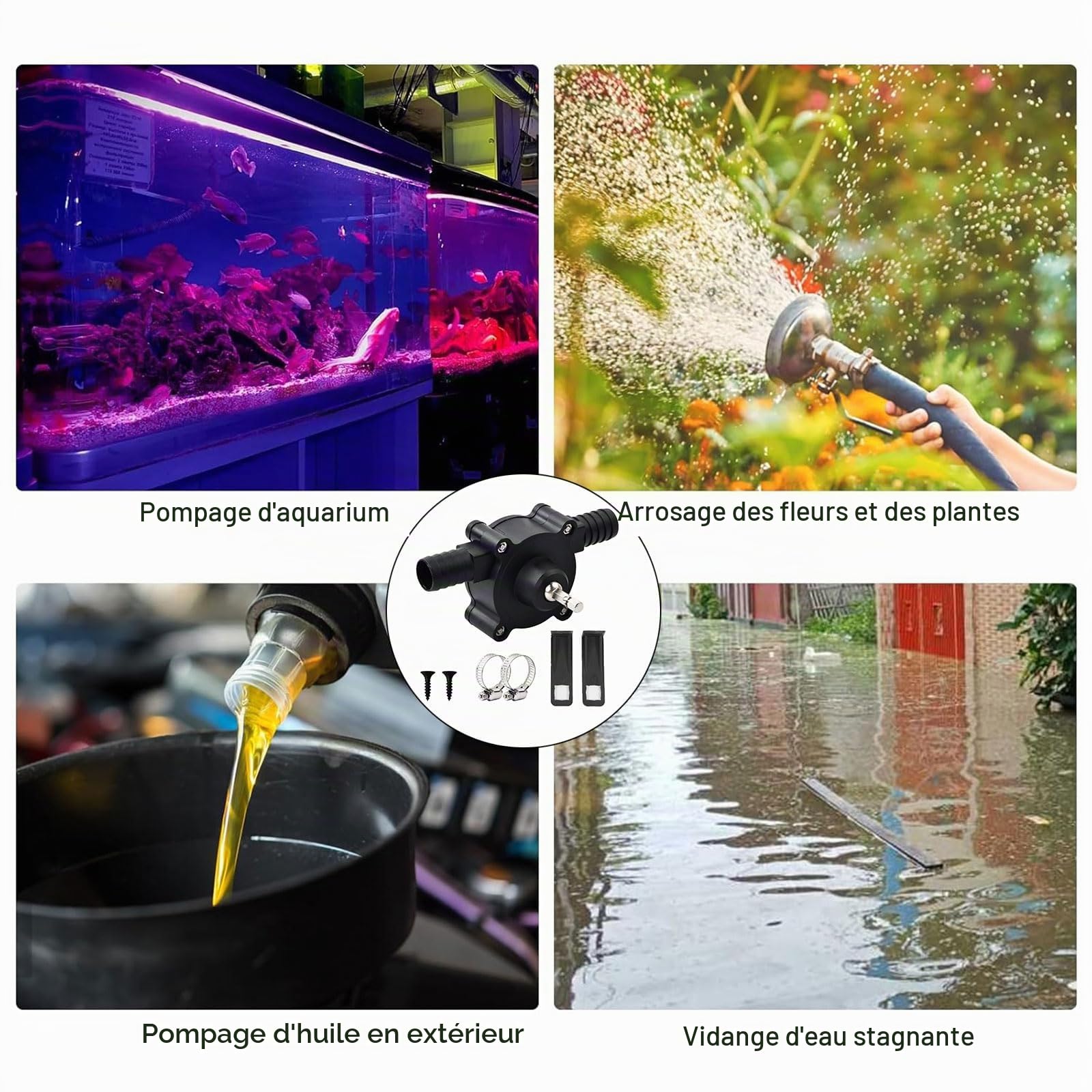 Mini Pompe Perceuse Électrique, Pompe De Forage Électrique, Pompes À Eau Pour Perceuse, Pour Les Besoins Domestiques Et De Jardinage Pour L'eau, L'huile Et Plus Encore