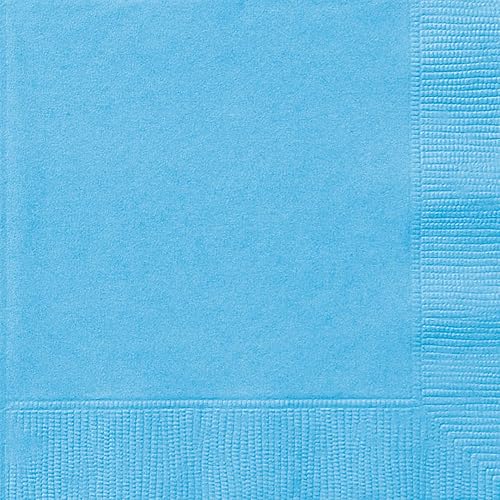 Powder Blue Solid Luncheon Napkins - (Pack of 20) - Elegant Design - Perfect for Parties, Events & Everyday Use