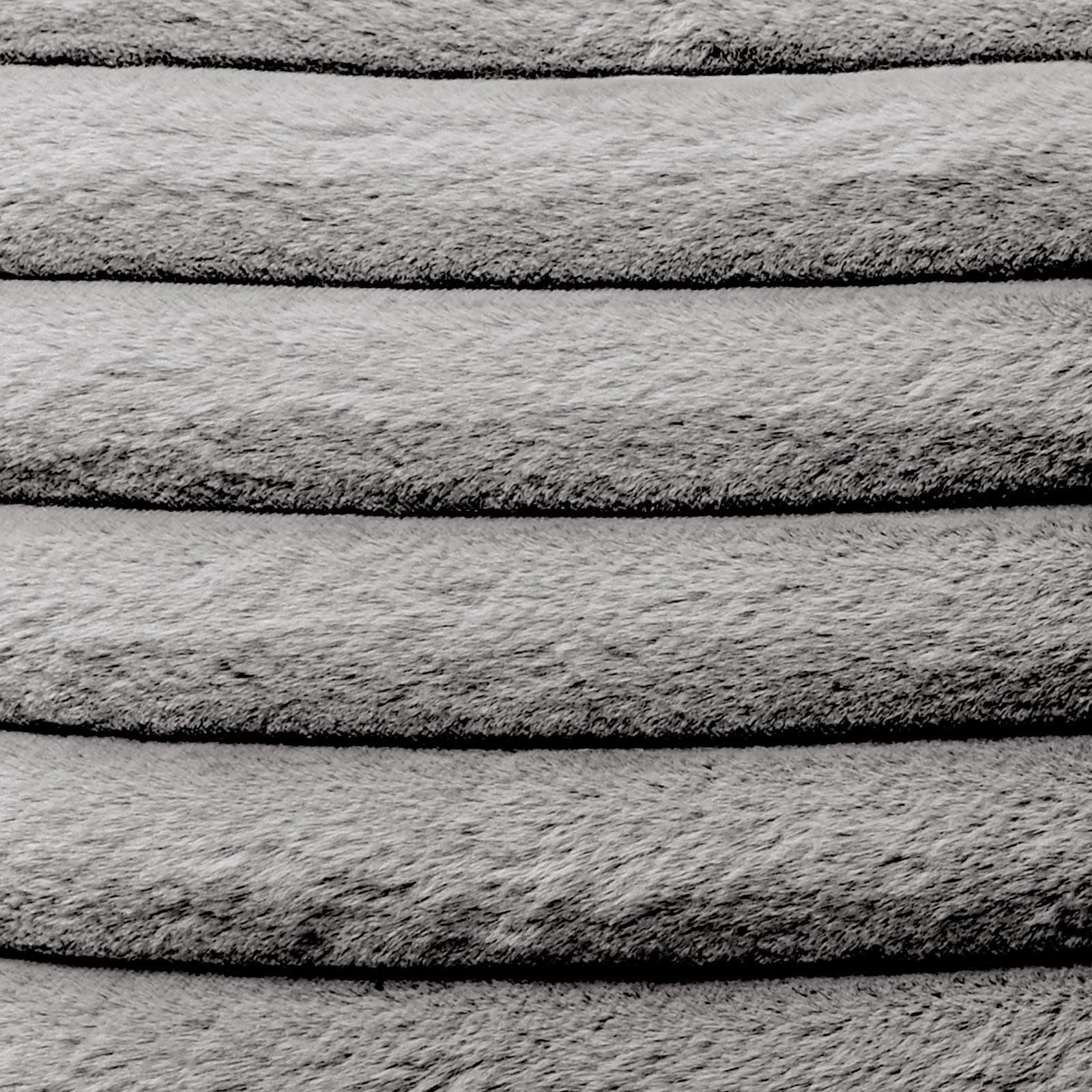 MG Design Set de 2 Fundas de cojín 30 x 50 cm en Gris – con Cremallera, Pelo sintético Largo, Suaves y Decorativas para sofá o Cama