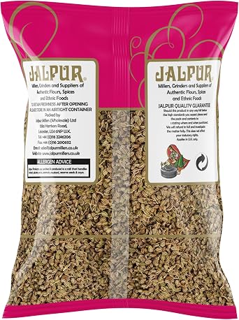 JALPUR MILLERS Premium Carom Seeds (Ajwain/Ajmo) –100% Natural,Whole Spices for Indian Cooking,Digestive Aid, and Herbal Remedies – Vegan-Friendly, Non-GMO, Aromatic Flavor, Traditional Medicine 50g