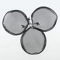 Vista 6 de BTWTRY 3 piezas de red de cola de caballo de tejido negro con cordón elástico base elástica para hacer pelucas de cola de caballo afro para mujeres