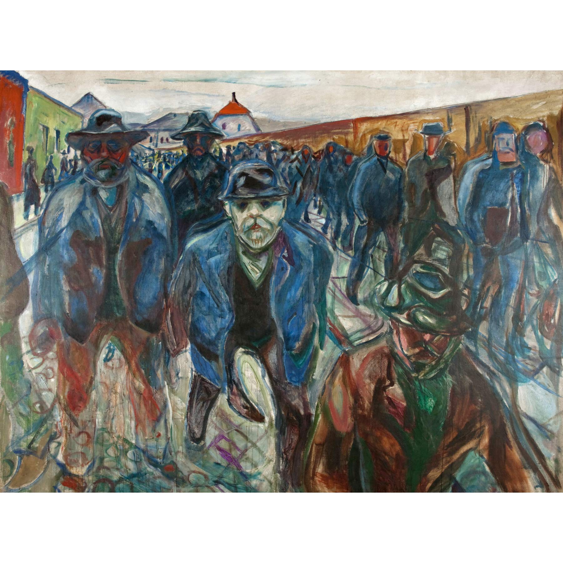Edvard Munch Workers On Their Way Home Large Art Print Poster Wall Decor Premium Mural