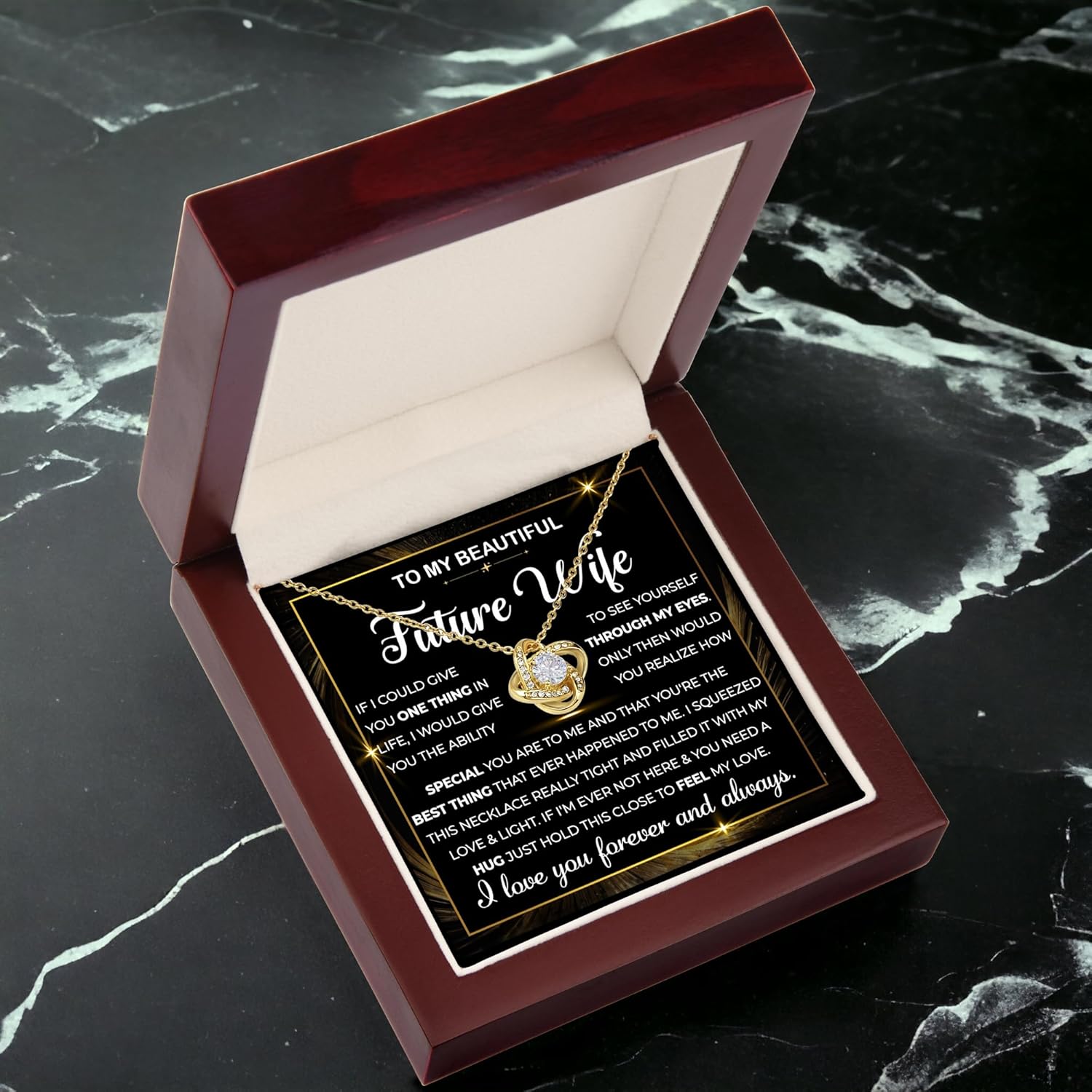 To My Future Wife Necklace Sterling Silver, To My Future Wife Necklace For Christmas, Birthday Gifts For Future Wife, Valentine's Necklace Gifts For Future Wife From Future Husband - Image 5